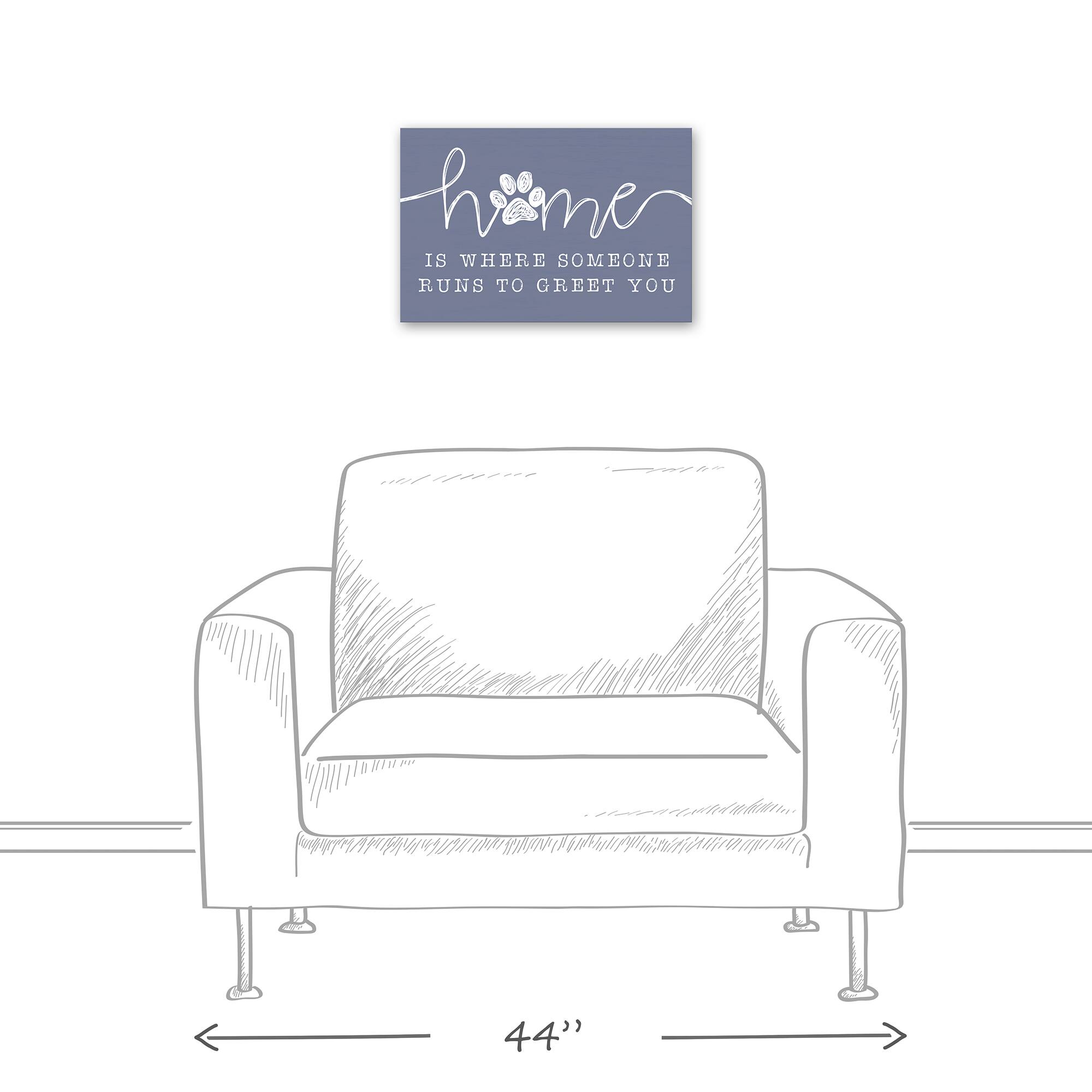 Home is Where Someone Runs to Greet You Canvas Wall Art