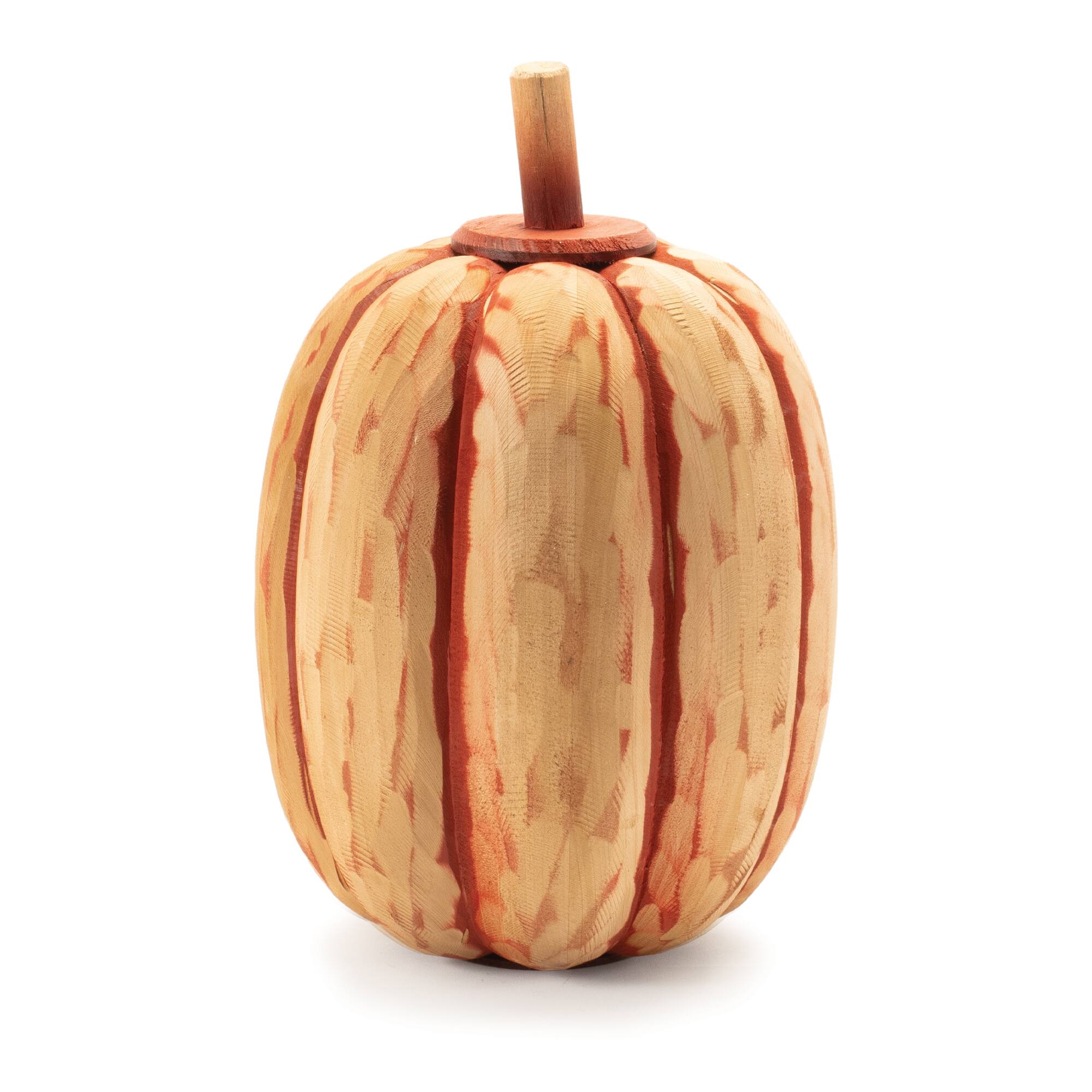 Melrose Carved Fir Wood Pumpkin Décor Set