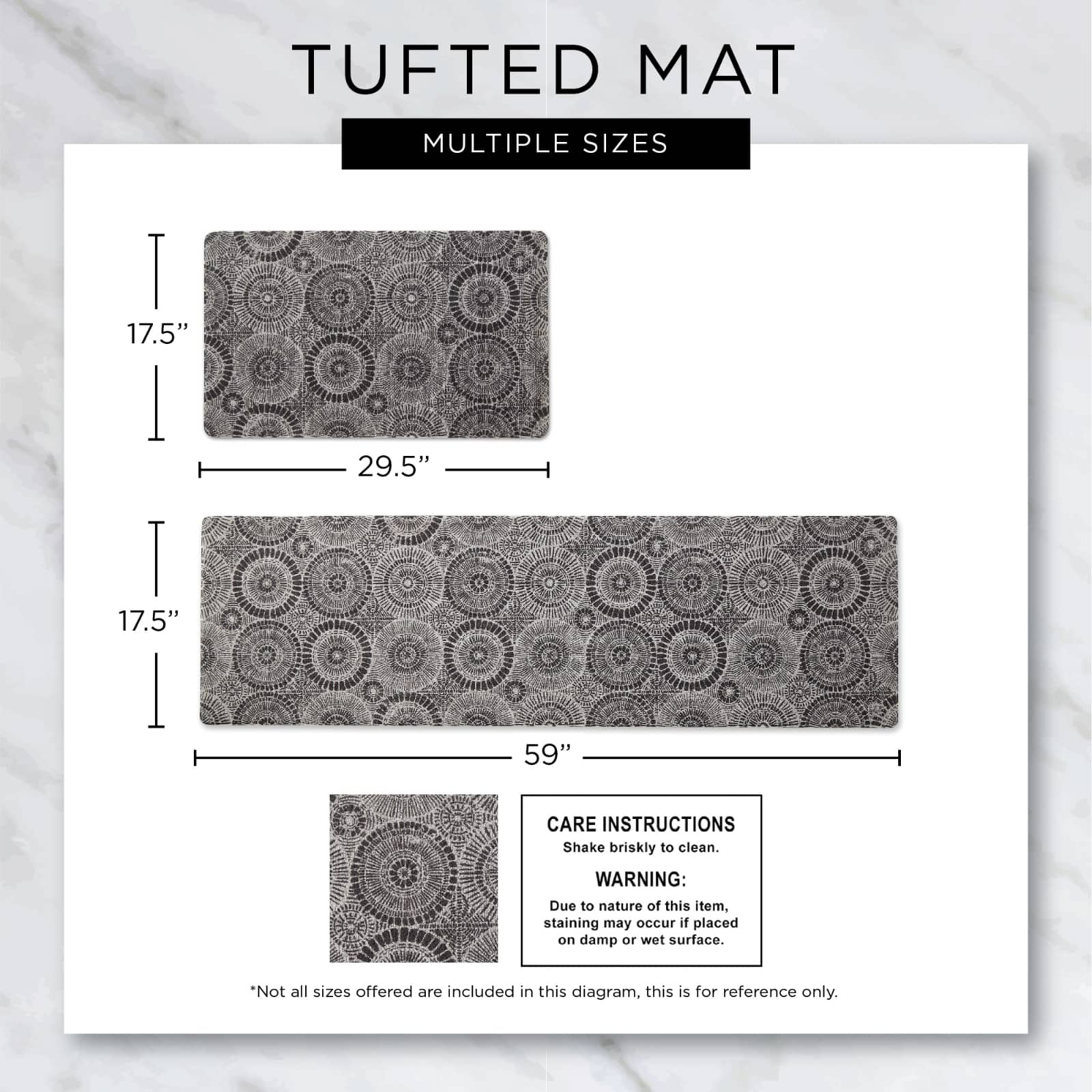 Blue And Gray Stripe Tufted Loop Textilene Mat