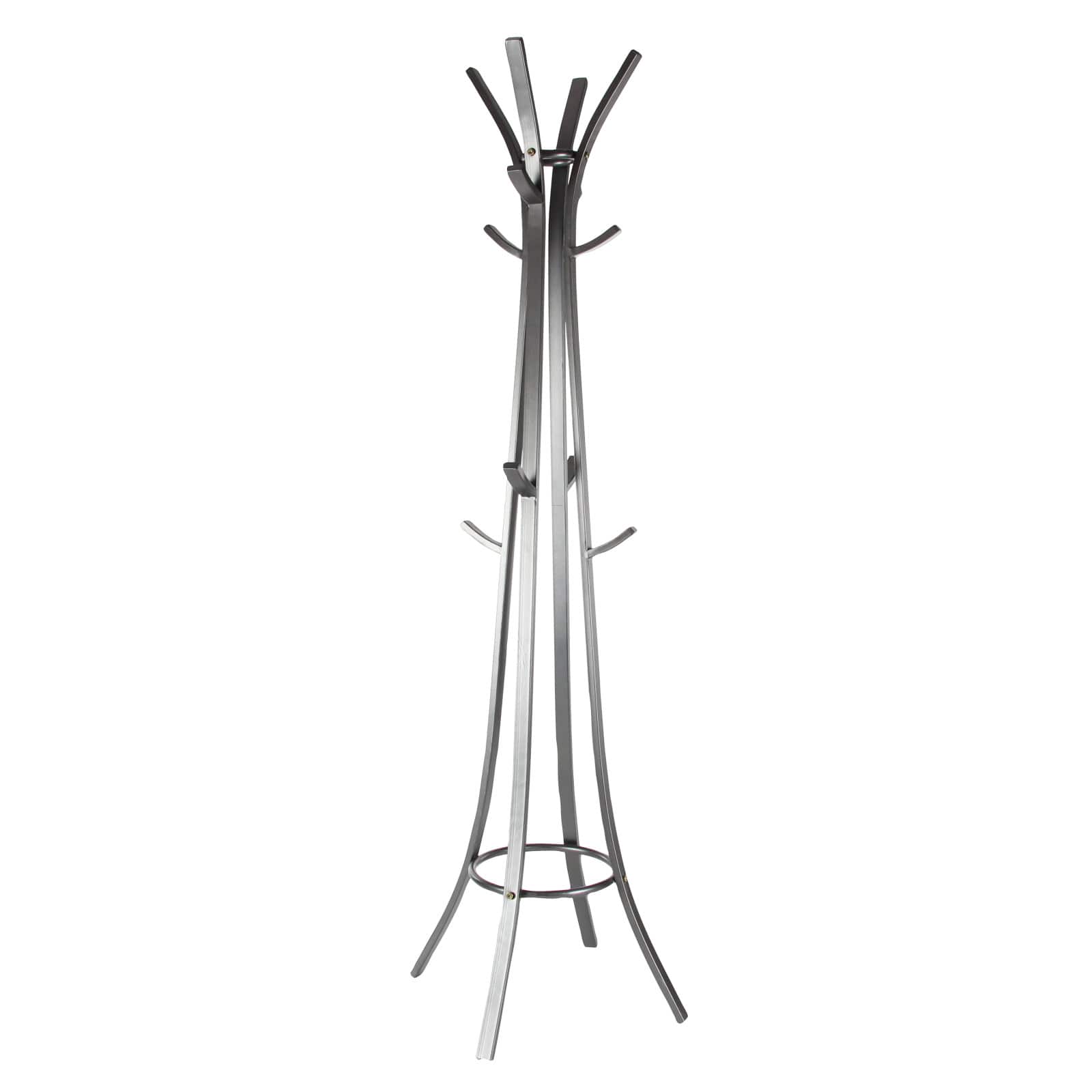 Dark Grey Metal Industrial Coat Rack, 70" x 23" x 23"