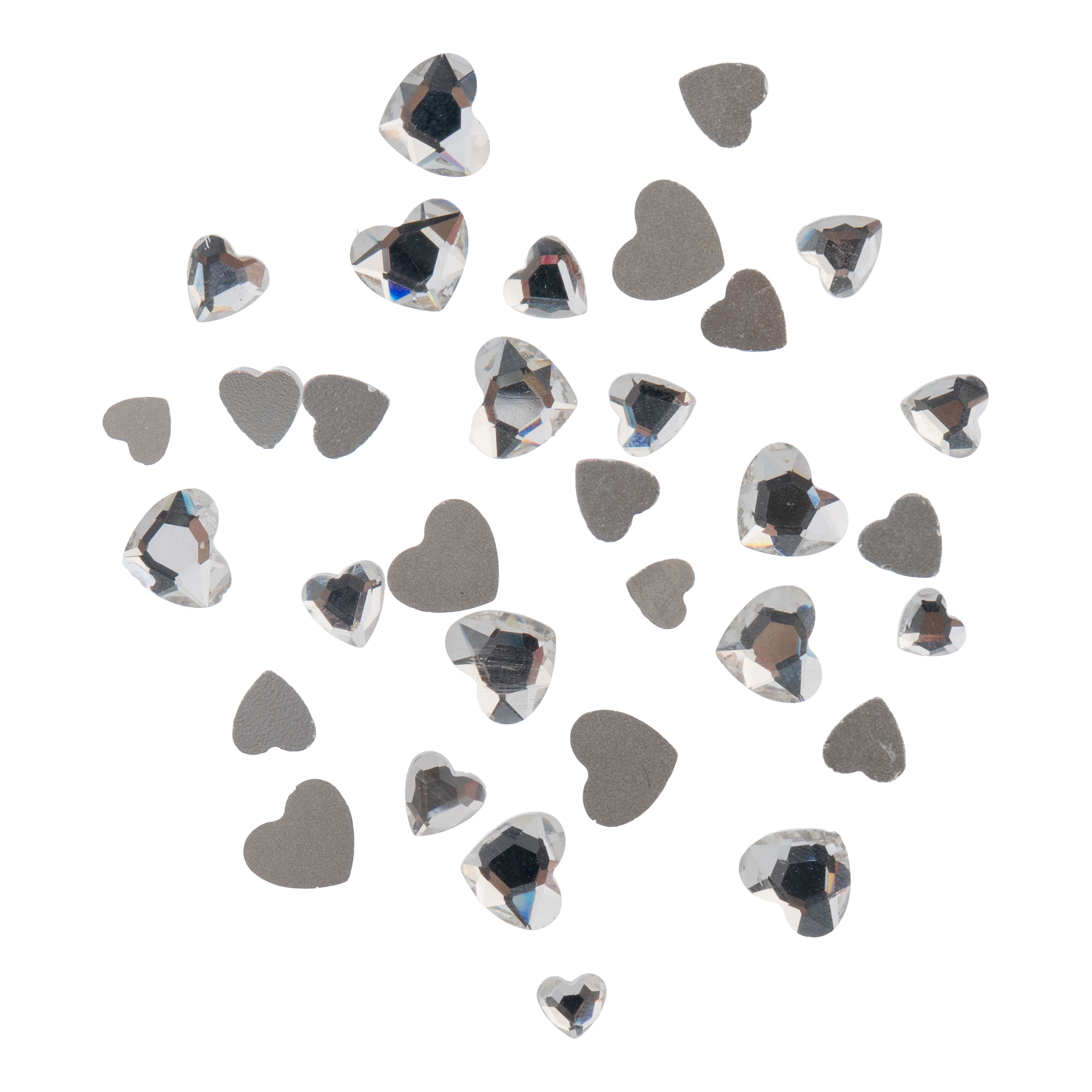 Mixed Heart Glass Flatback Rhinestones, 240ct. by Bead Landing™