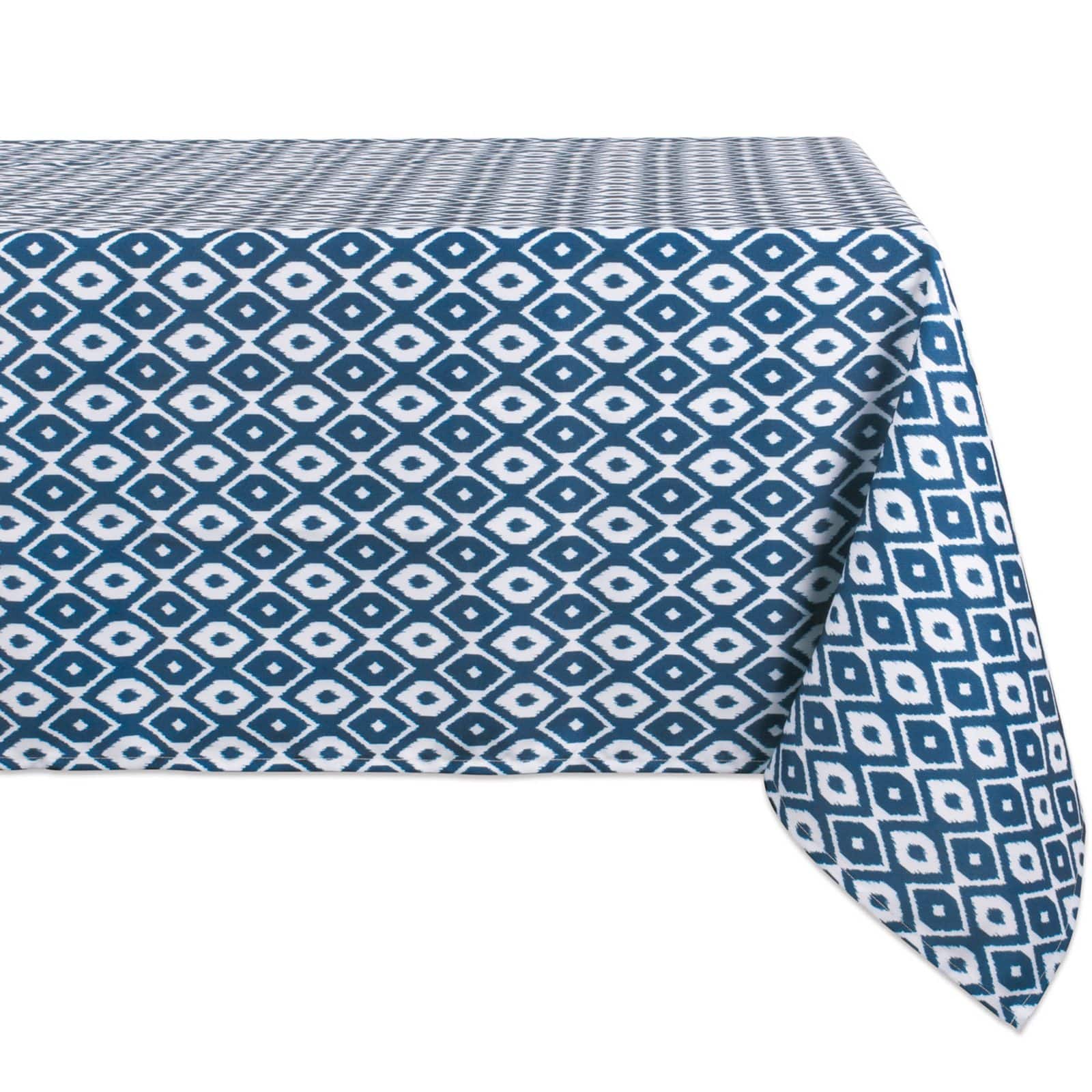 DII® 84" Blue Ikat Outdoor Tablecloth