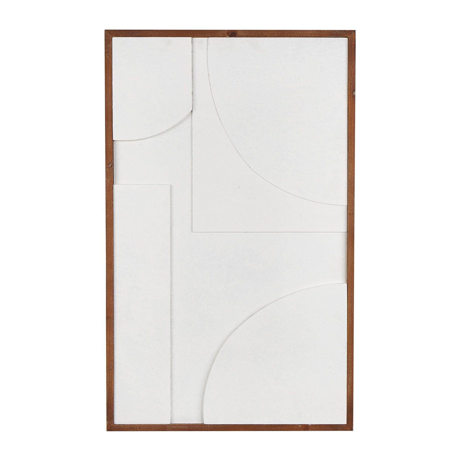 White Dimensional Geometric Framed Wall Décor