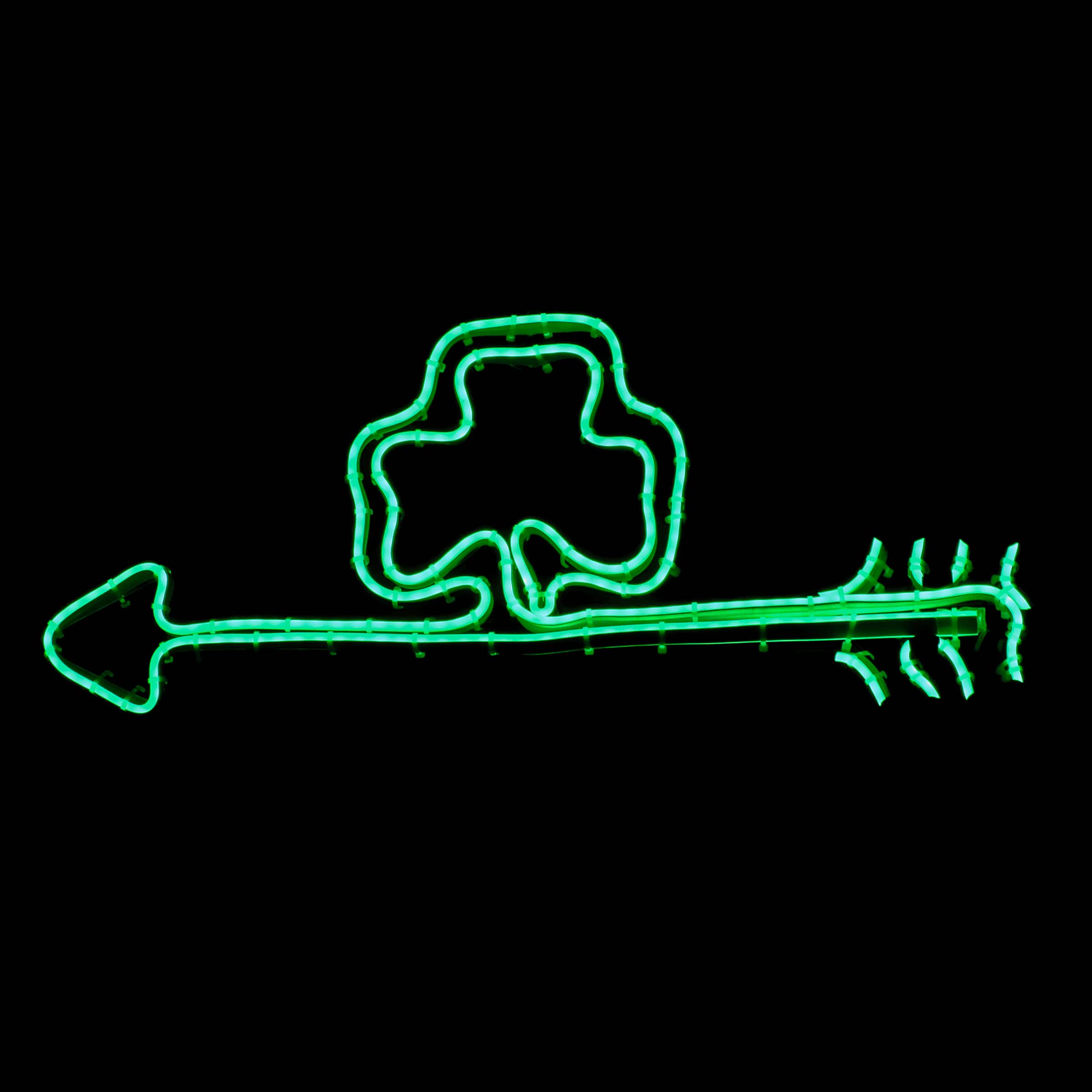 20" Green Neon Shamrock Style Decoration