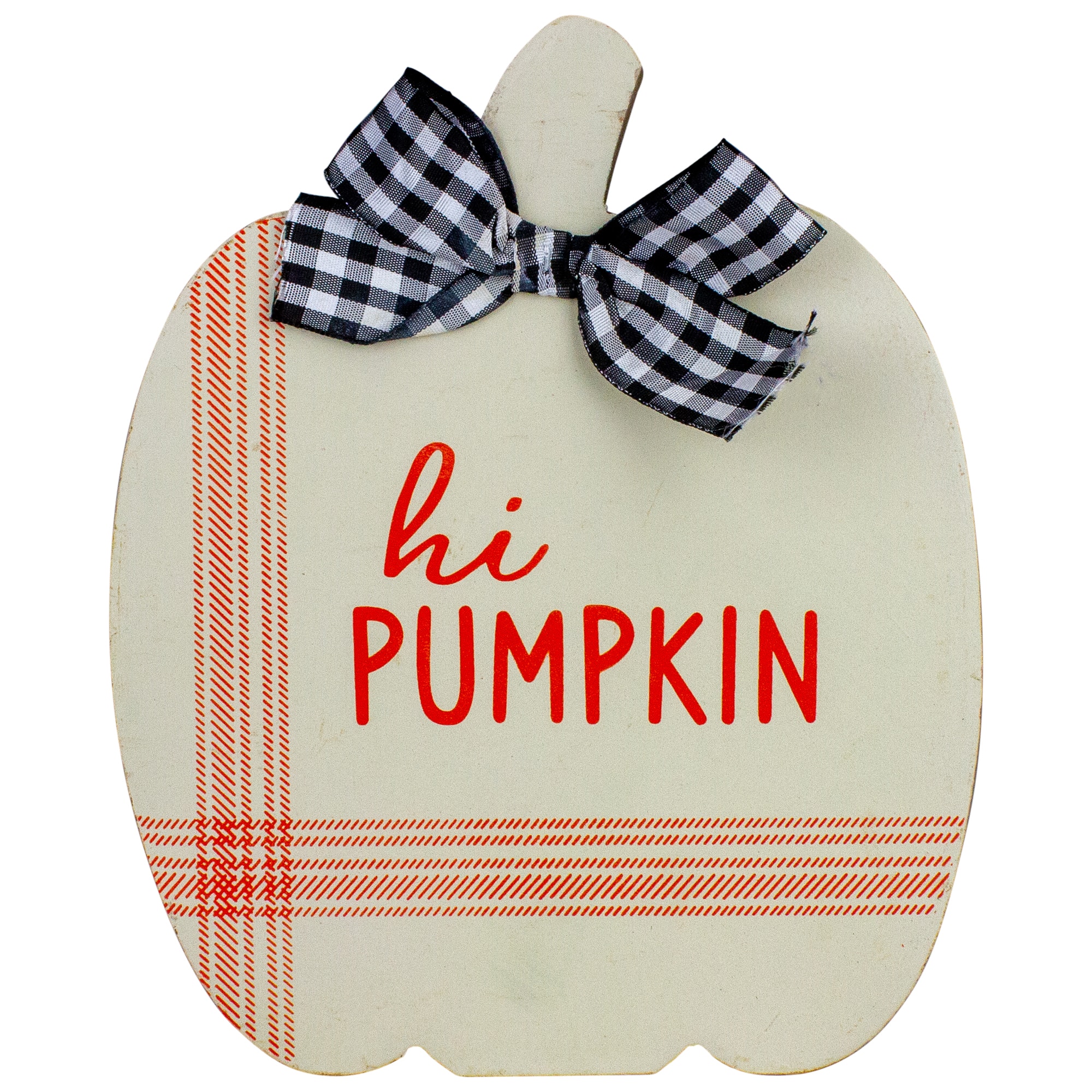 8" Blue & Beige Fall Harvest Wooden Pumpkin Welcome Plaque Set