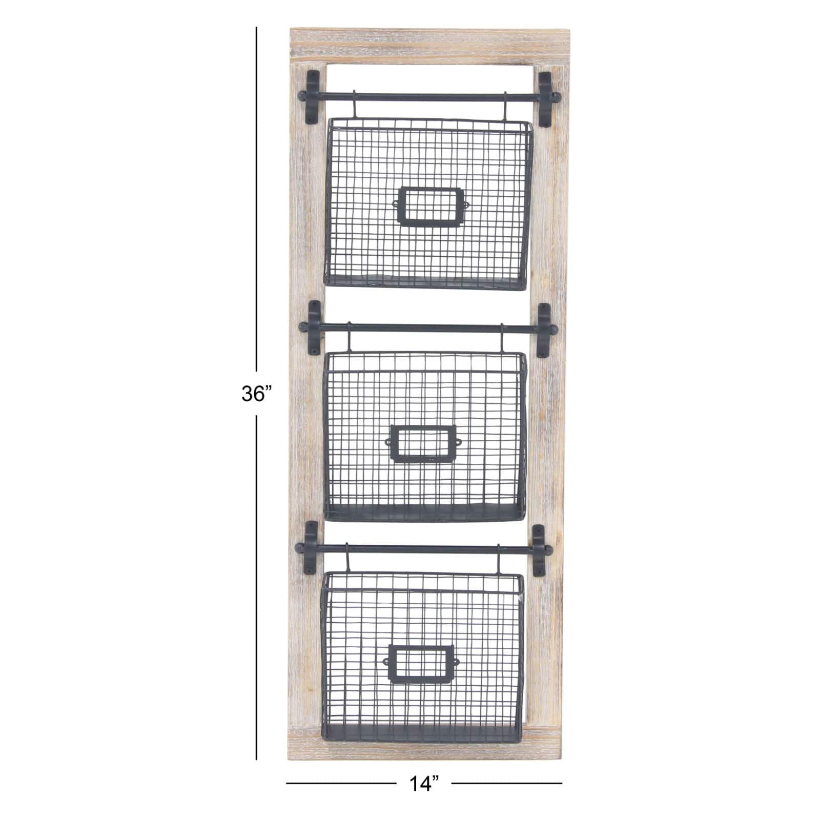 Black Metal Farmhouse Magazine Rack Holder
