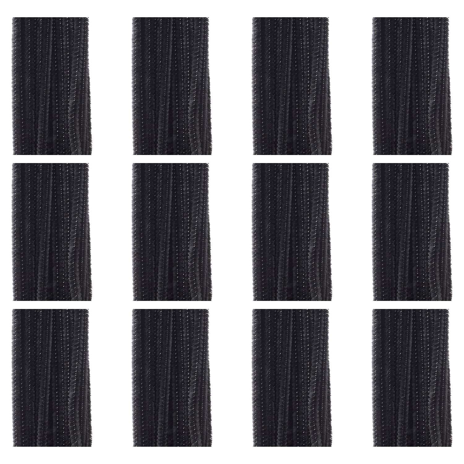 12 Packs 350 ct 4 200 total Black Chenille Pipe Cleaners by Creatology  6 mm  Michaels