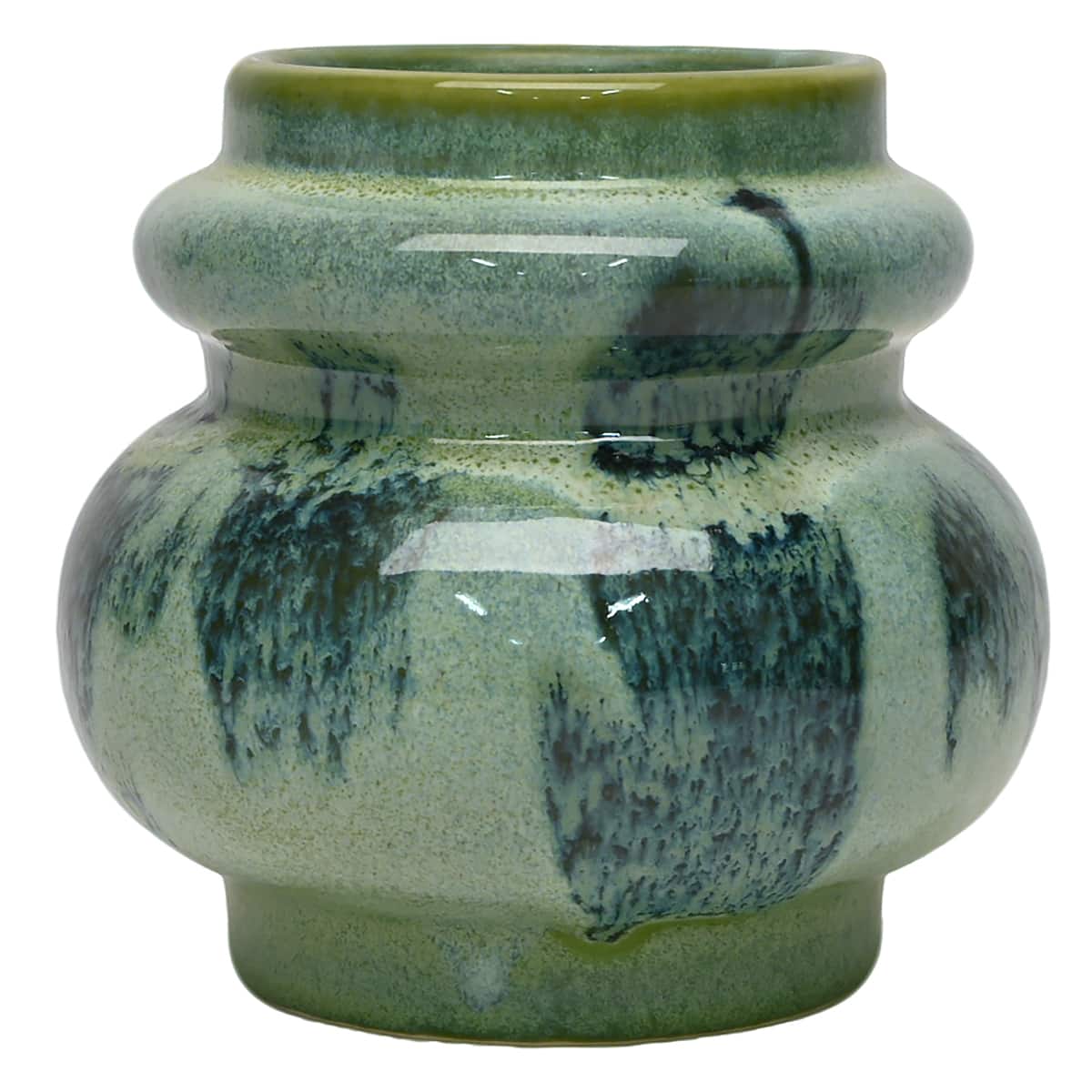 6.25" Green & Blue Ceramic Pot by Ashland®