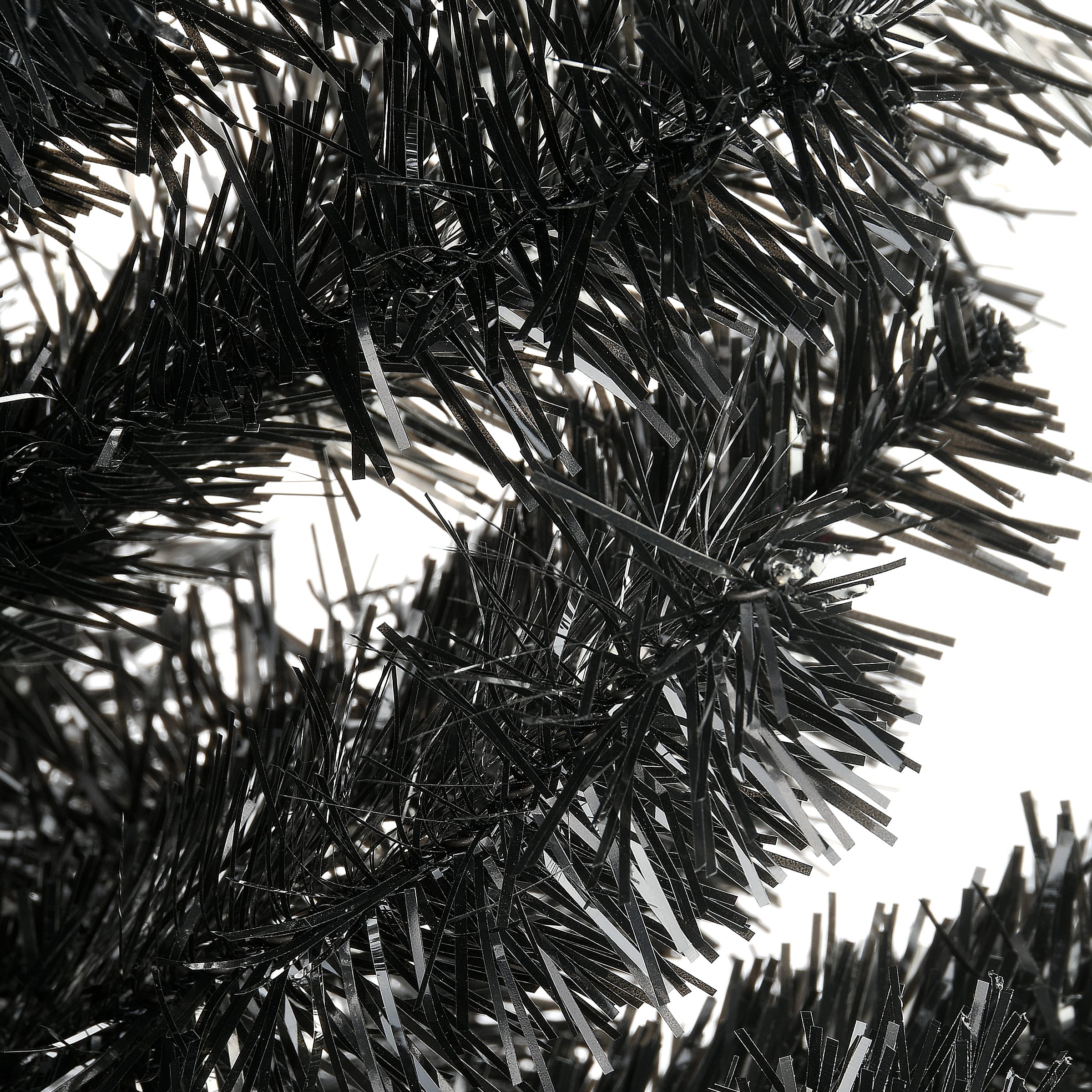 3ft. Unlit Black Tinsel Artificial Christmas Tree