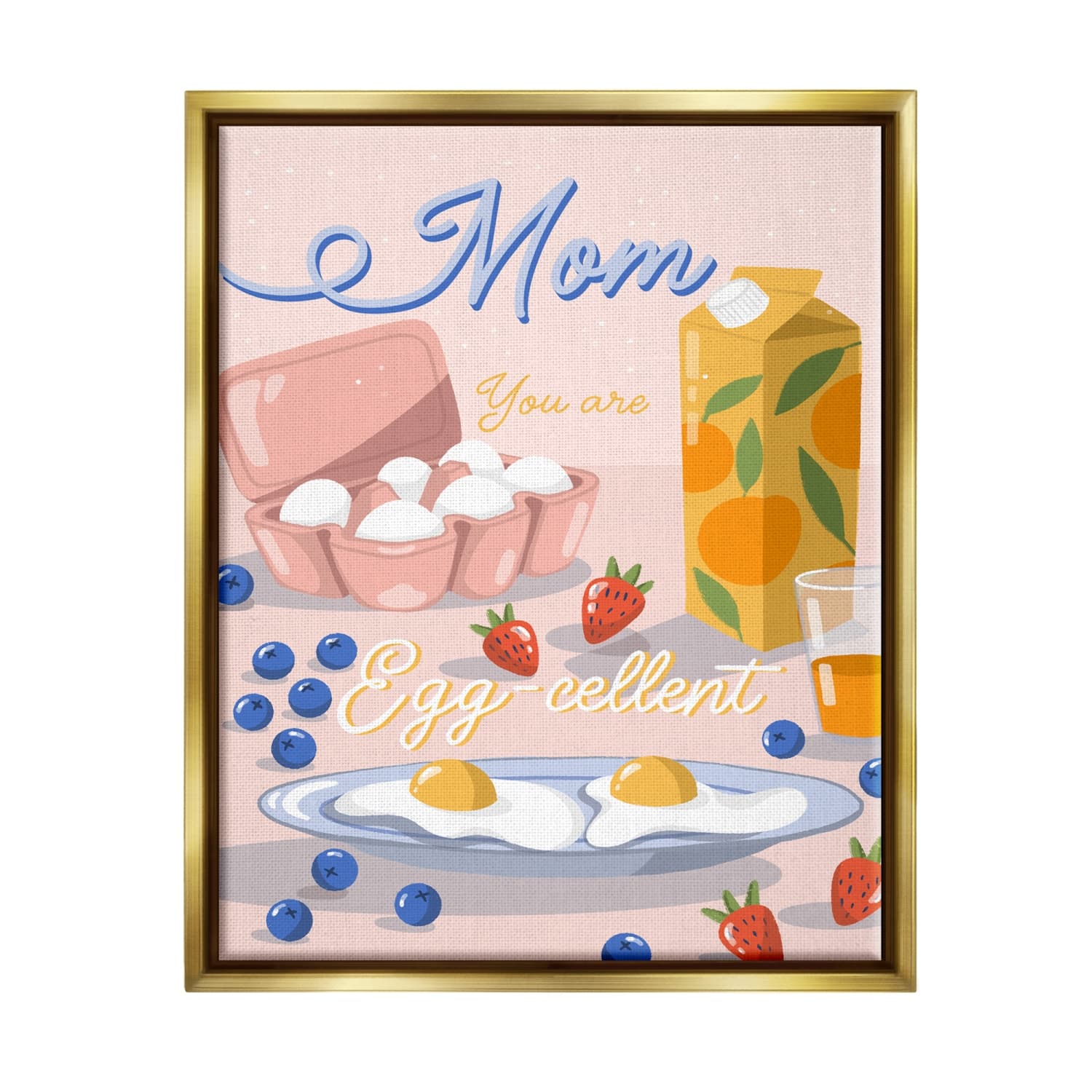 Stupell Industries Mom You Are Egg-cellent Phrase Floater Framed Art