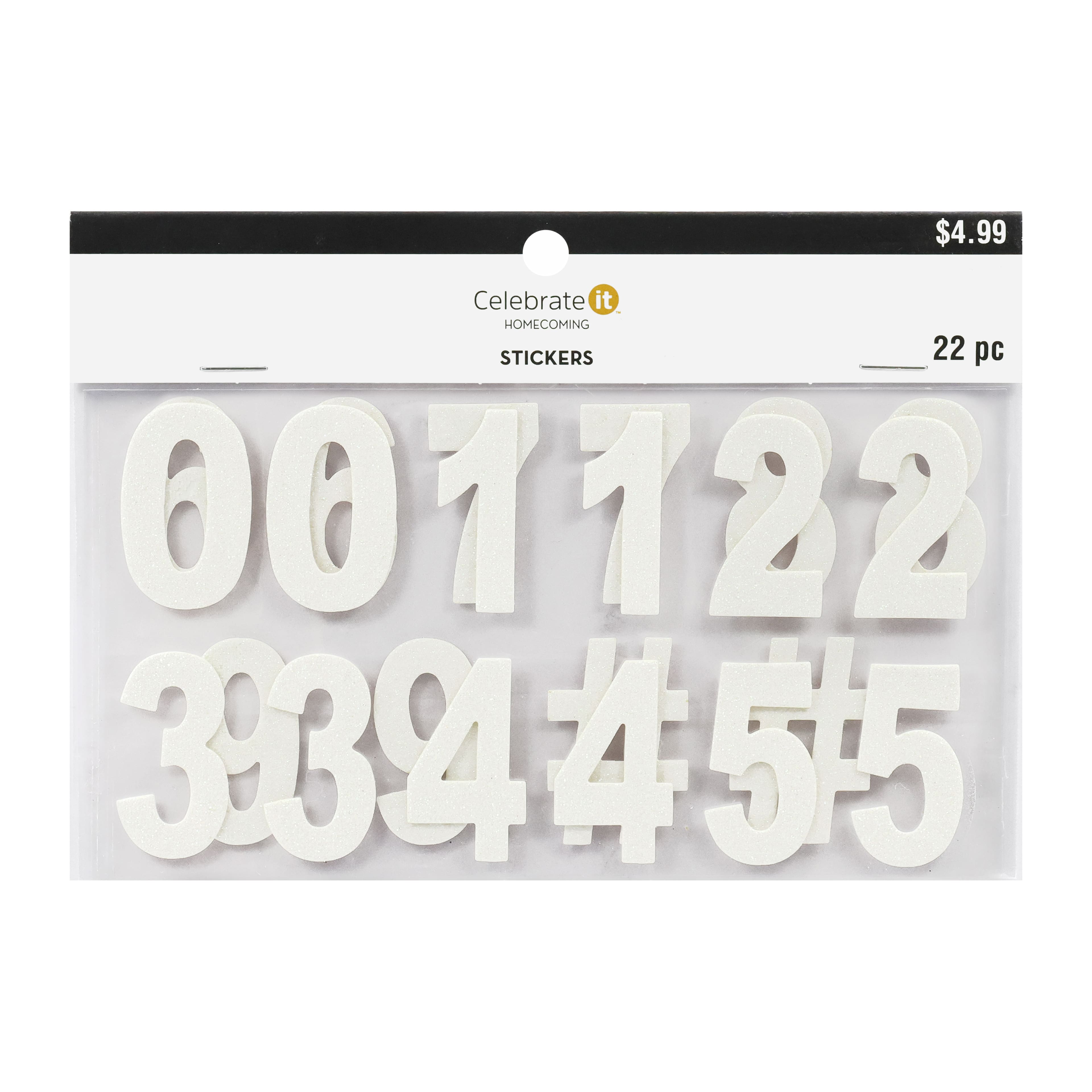 Homecoming Glitter Number Stickers by Celebrate It