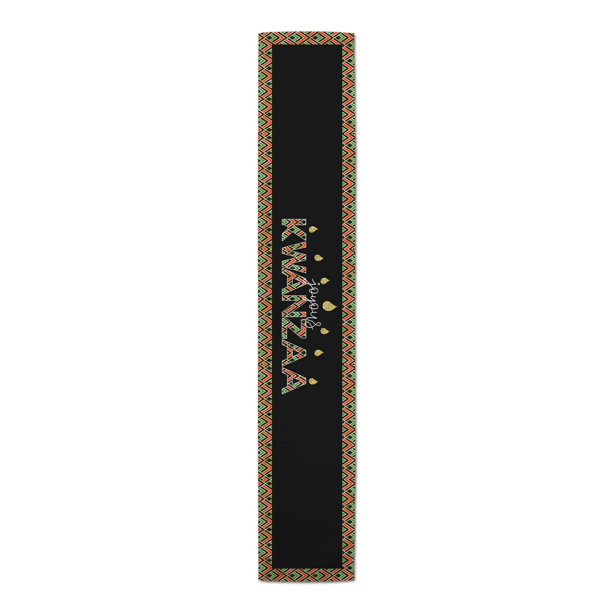72" Joyous Kwanzaa Glitter Table Runner