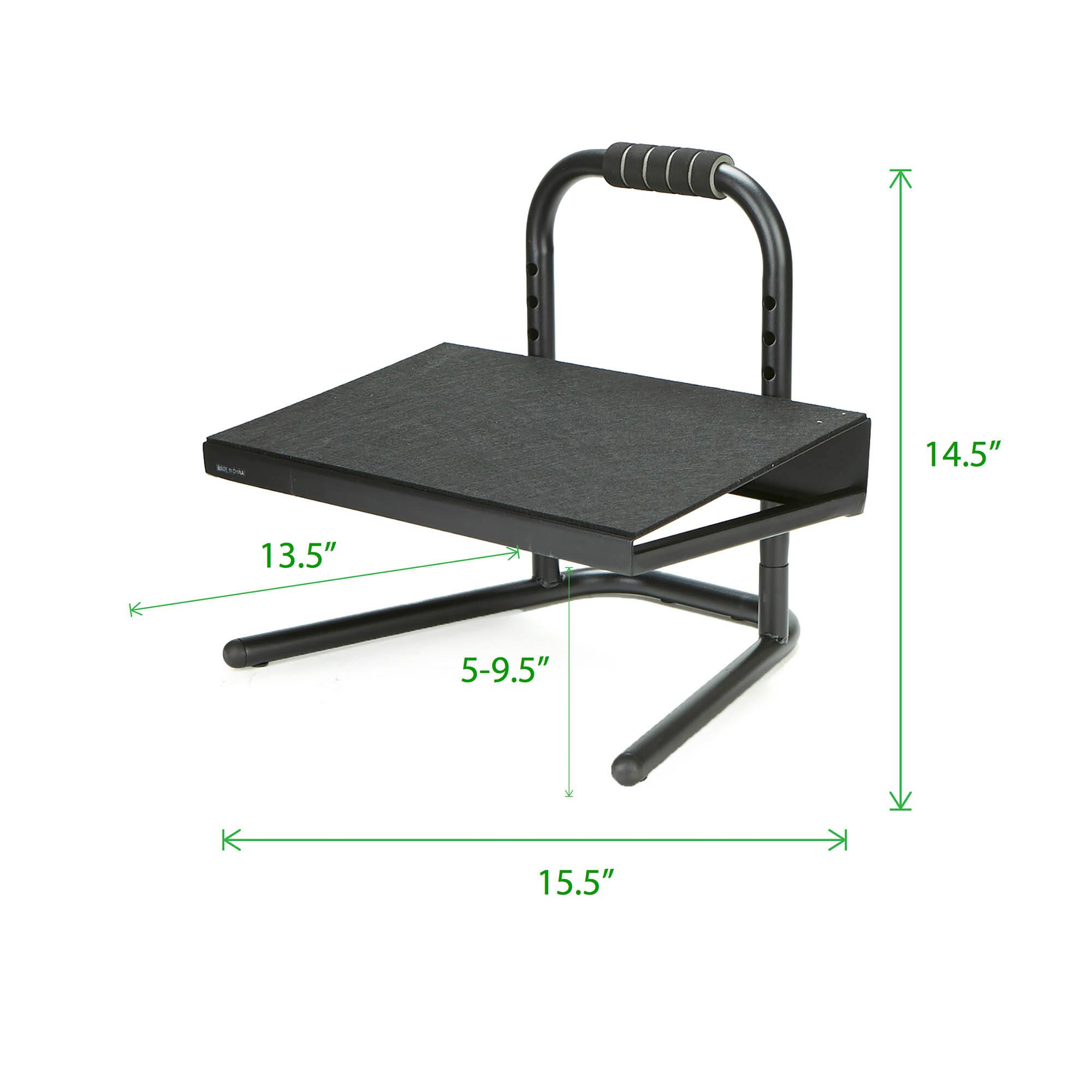 Mind Reader Black Ergonomic Foot Rest