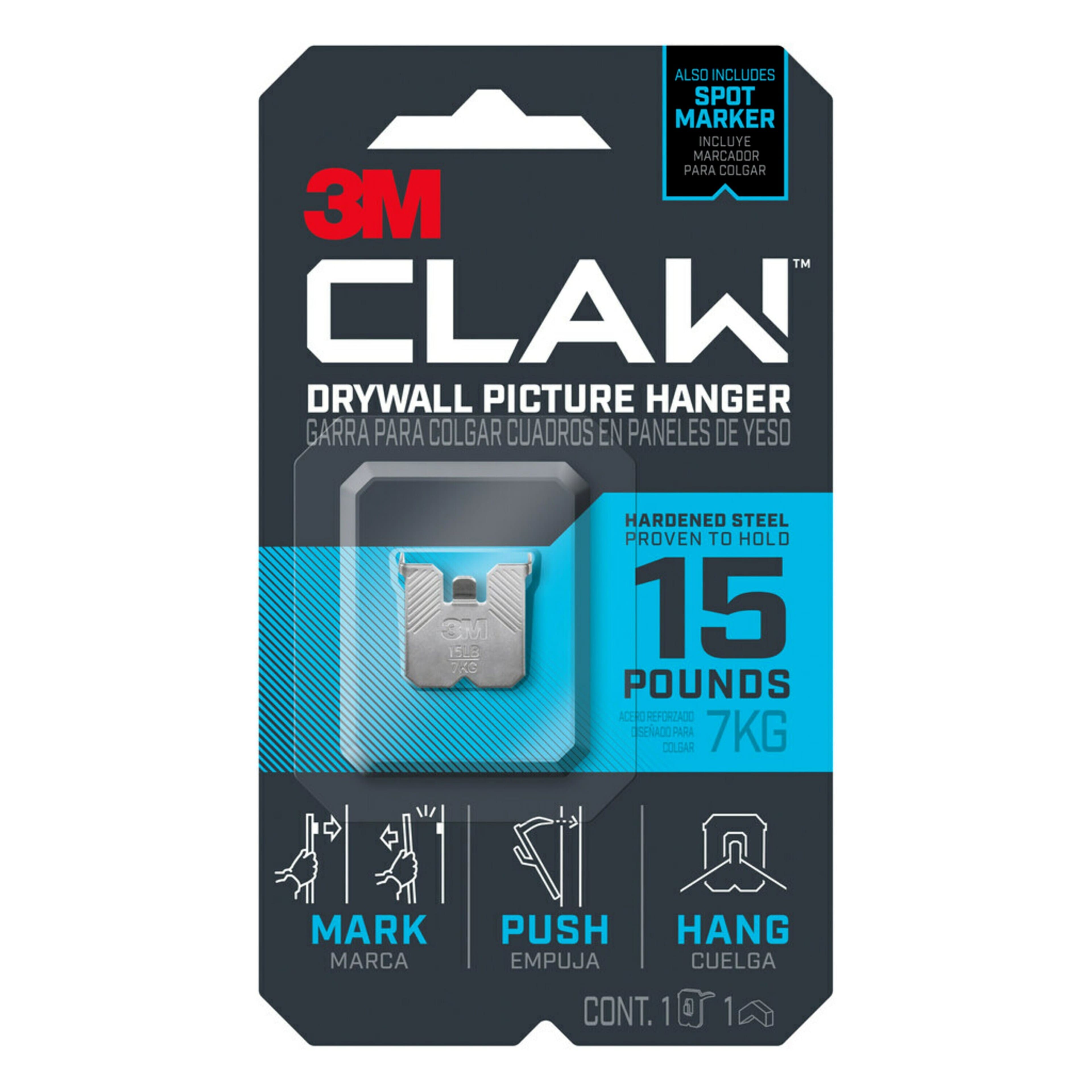 3M CLAW™ 15lb. Drywall Picture Hanger