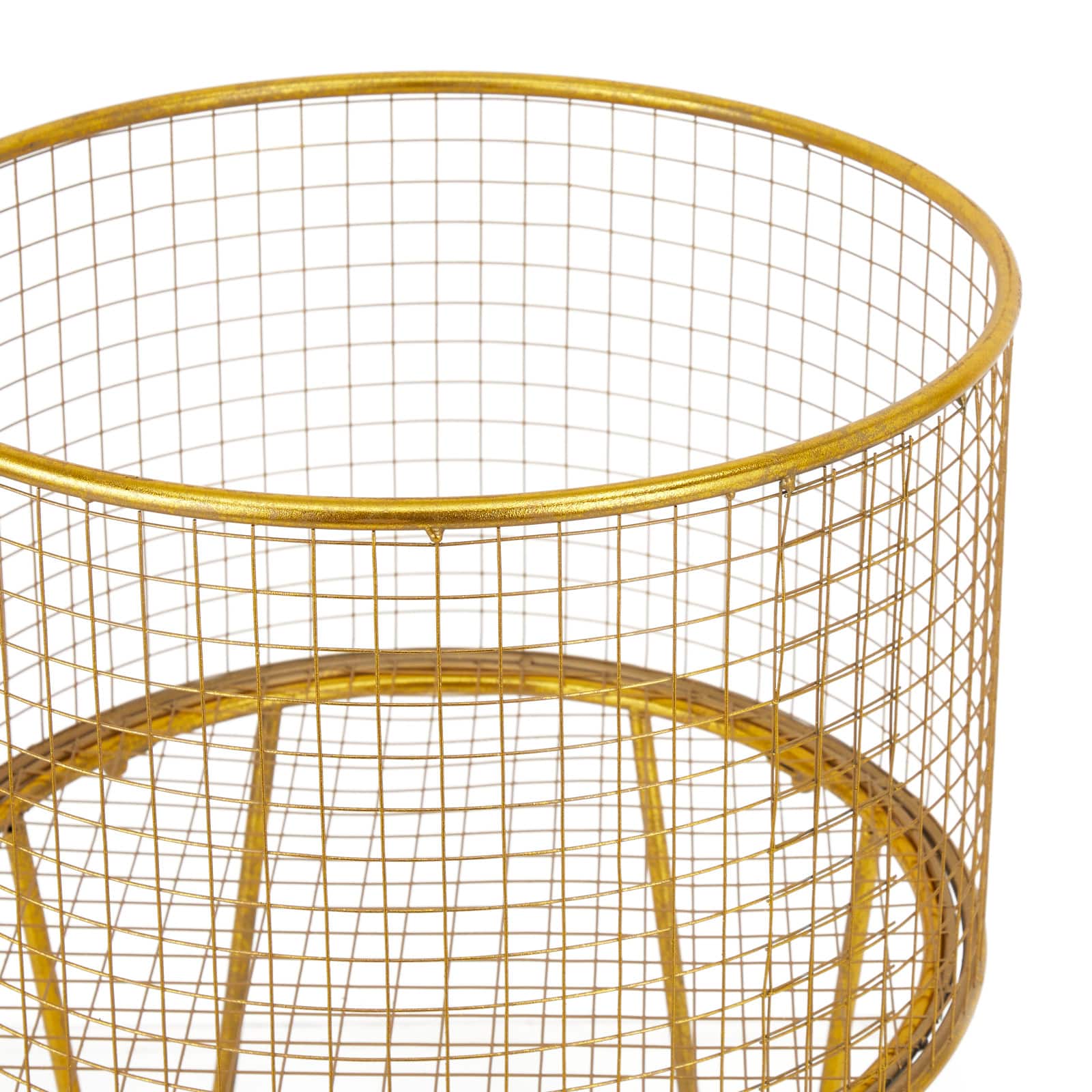 24" Gold Iron Glam Storage Cart