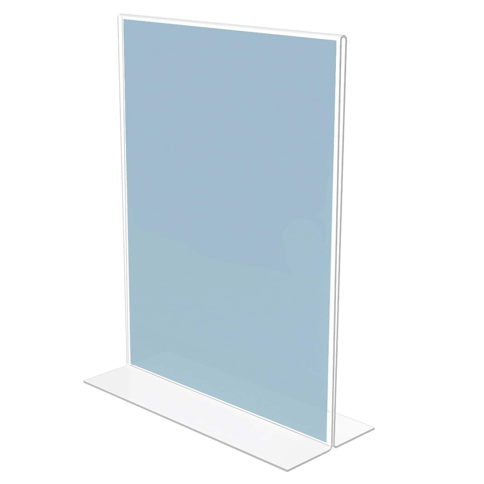 Deflecto® Classic Image® Clear Stand-Up Sign Holder, Portrait, Pack of 2