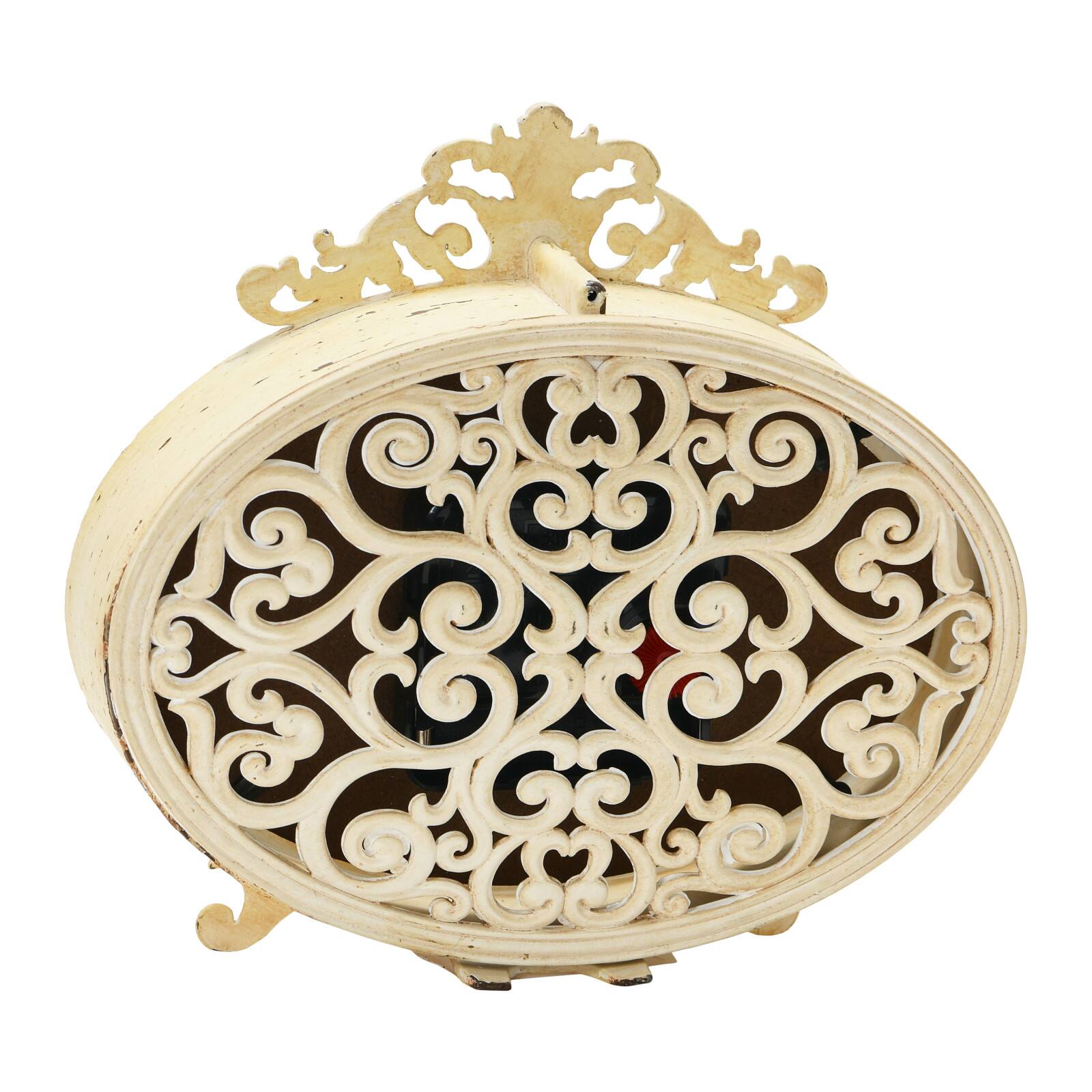 Hello Honey® 6.5" Distressed Pewter Mantel Clock