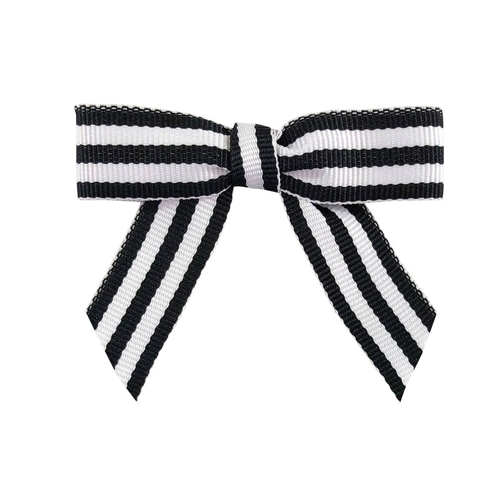 JAM Paper 5/8" Grosgrain Stripes Twist Tie Bows, 100ct.