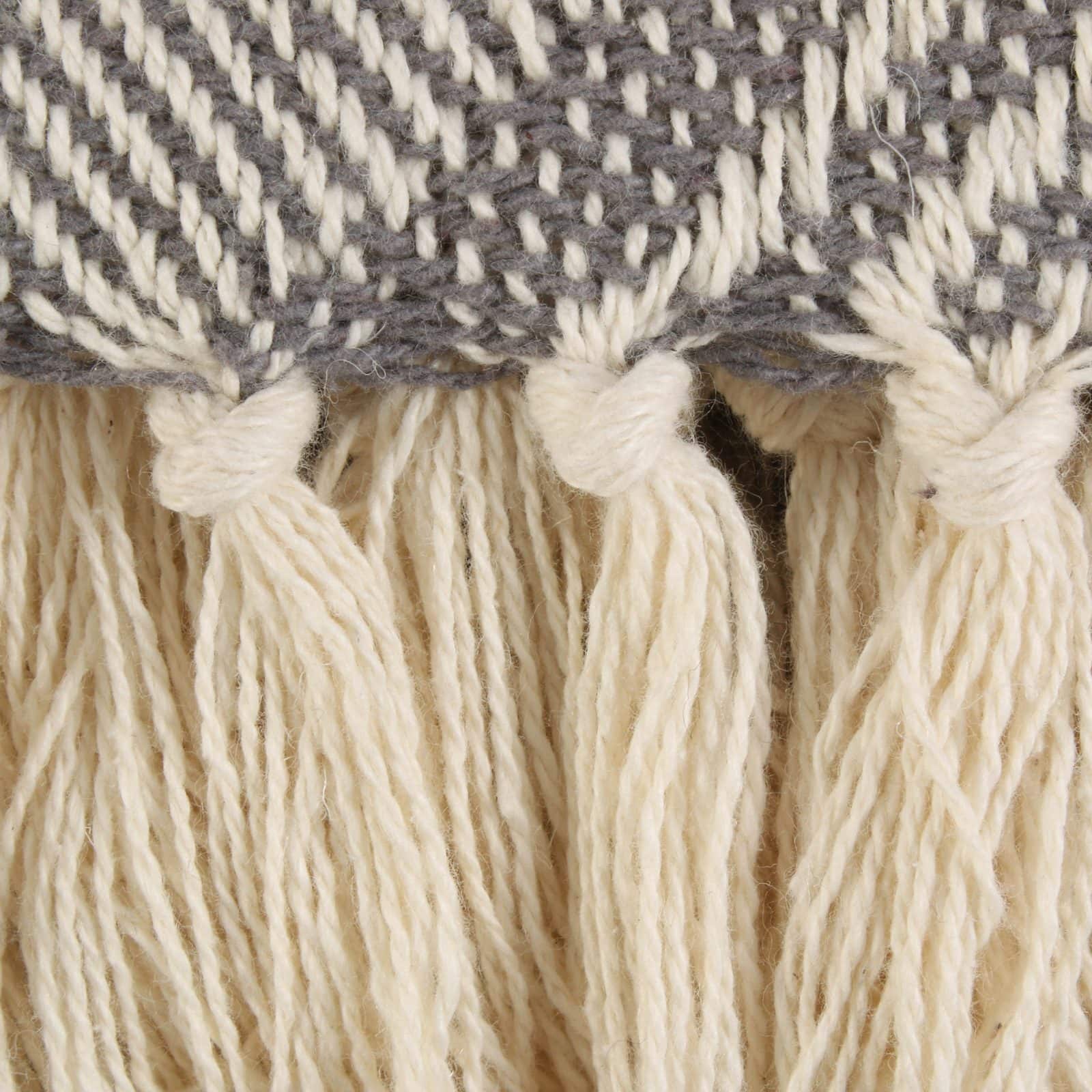 DII® Gray Basket Weave Woven Throw