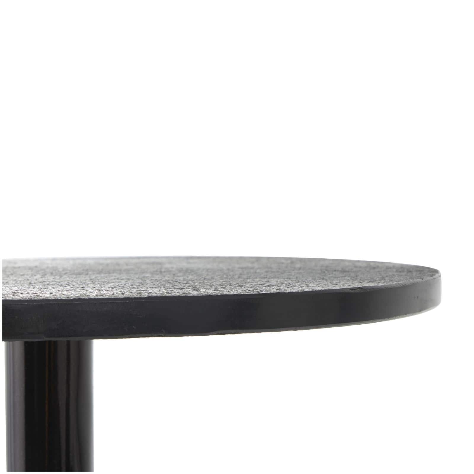 Black Aluminum Metal Tripod Accent Table Set