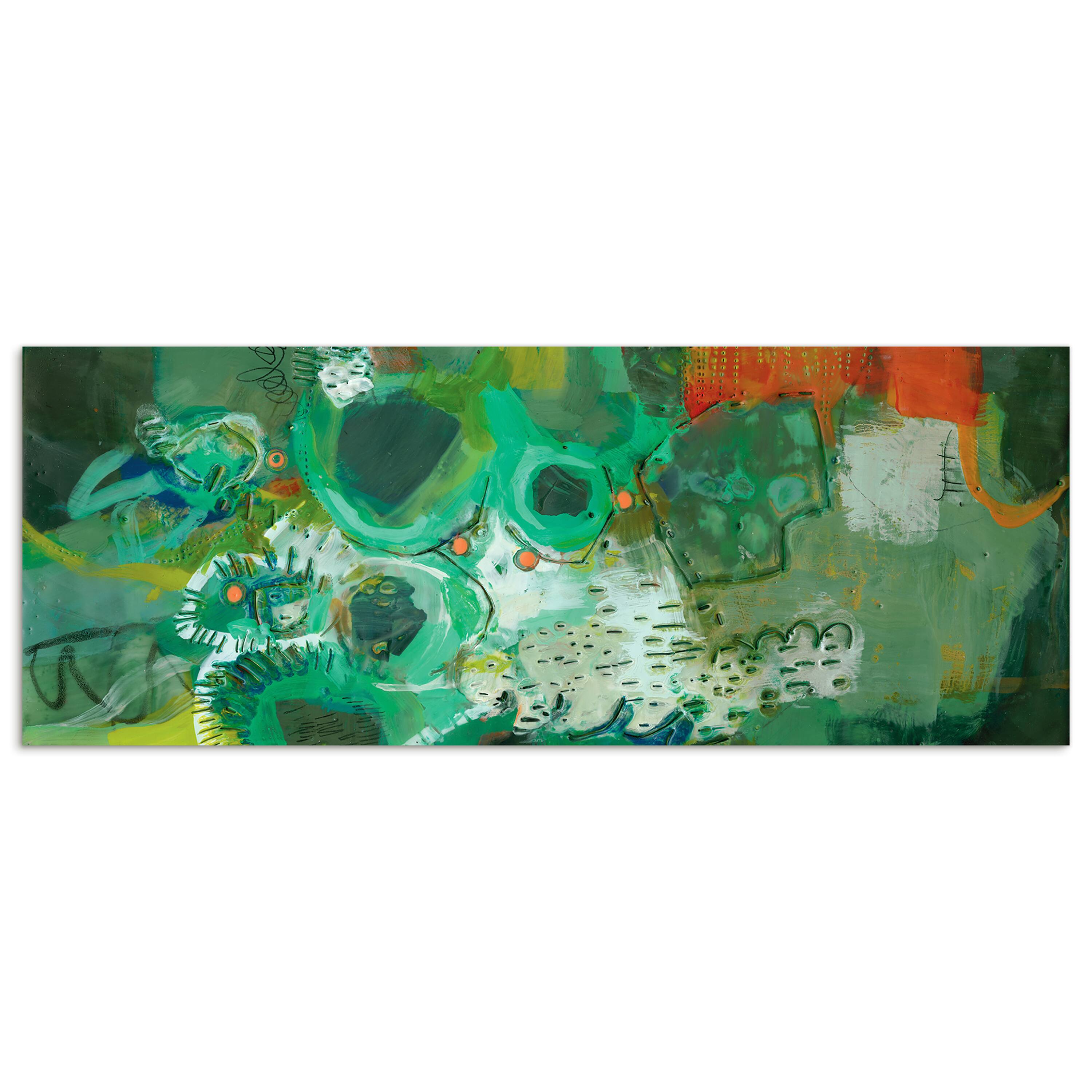 Empire Art Direct 63" x 24" Lolly I Frameless Free Floating Reverse Tempered Art Glass Wall Art