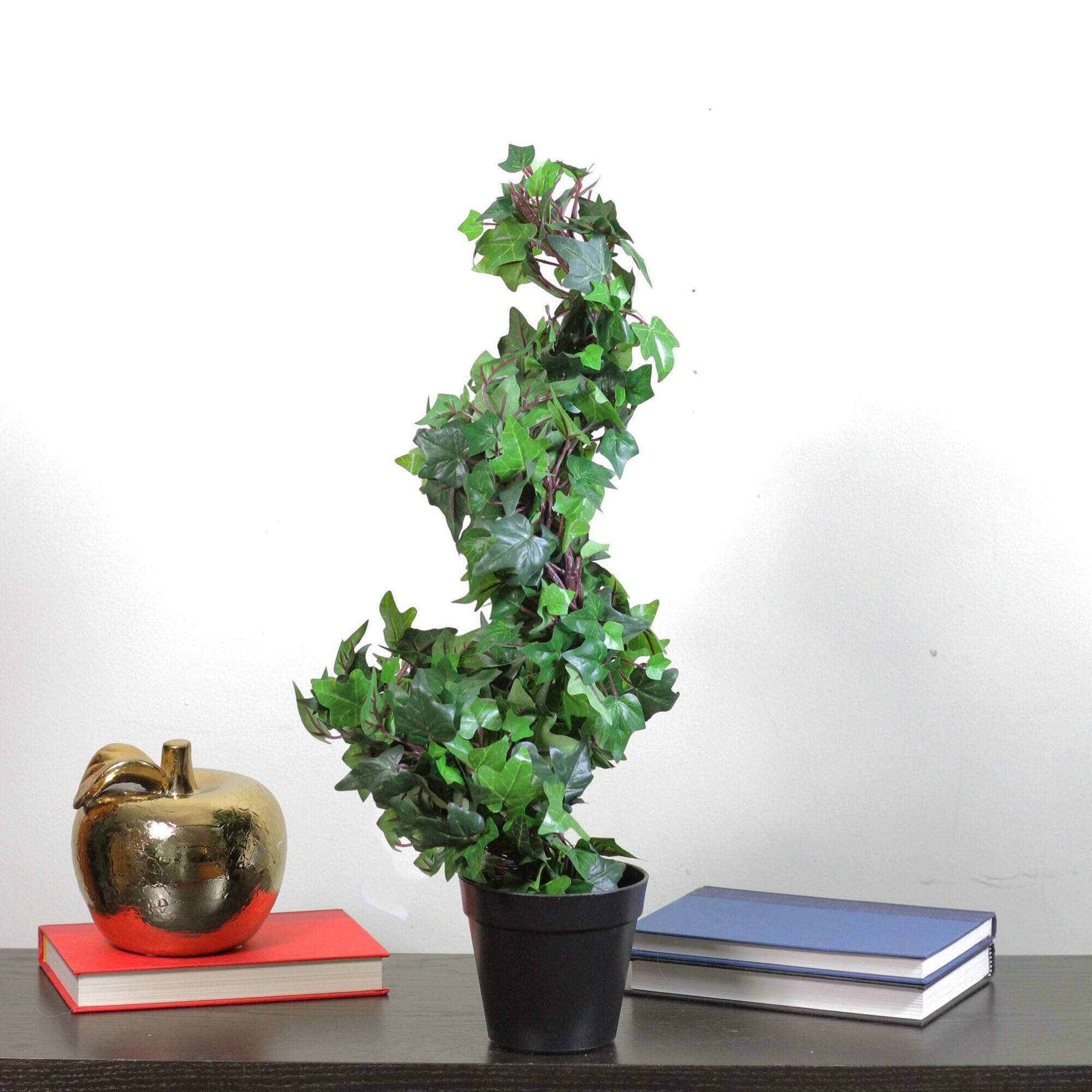 22.5" Artificial Winding English Ivy Spiral Shaped Shrub