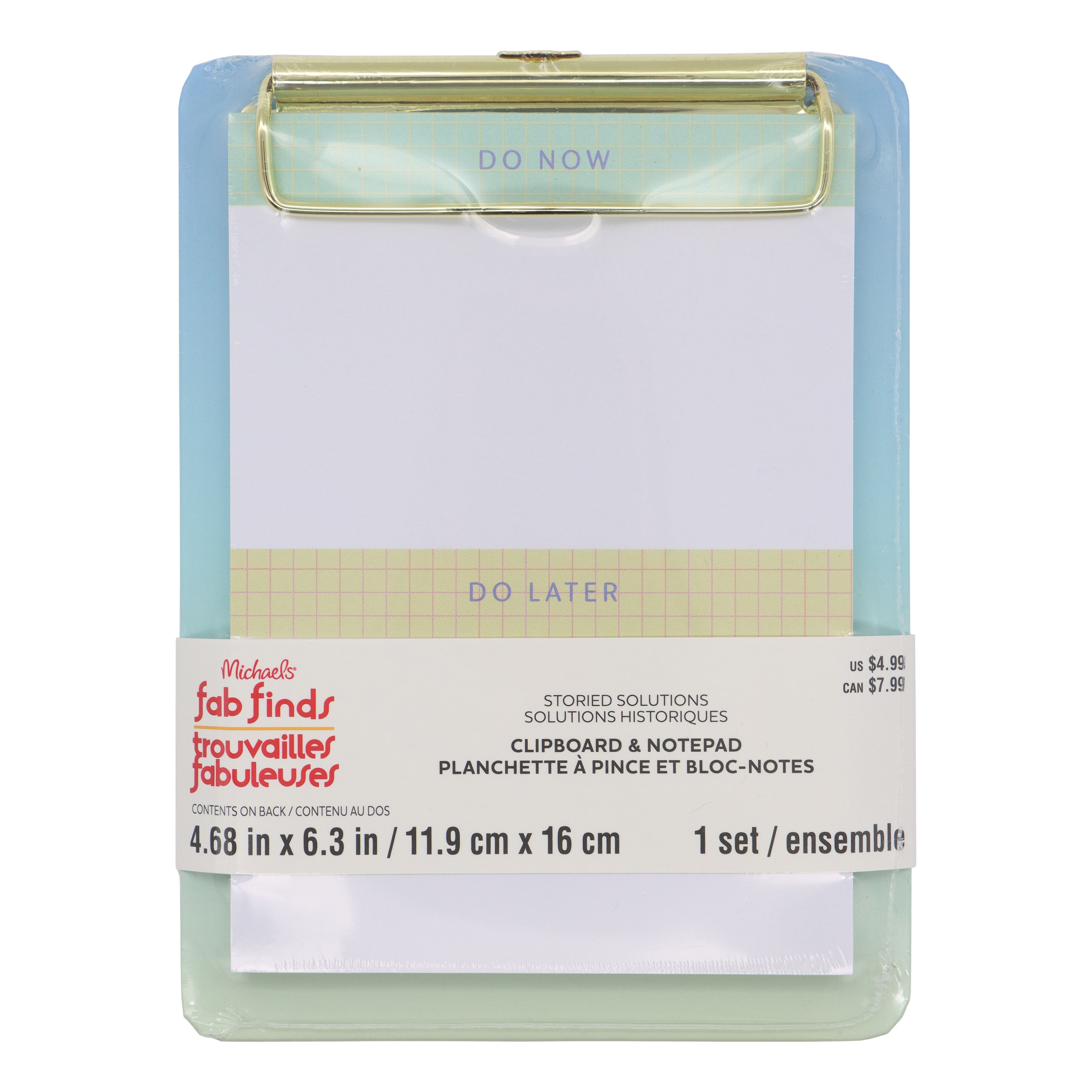 Assorted Clipboard & Notepad Set by Fab Finds, 1pc.