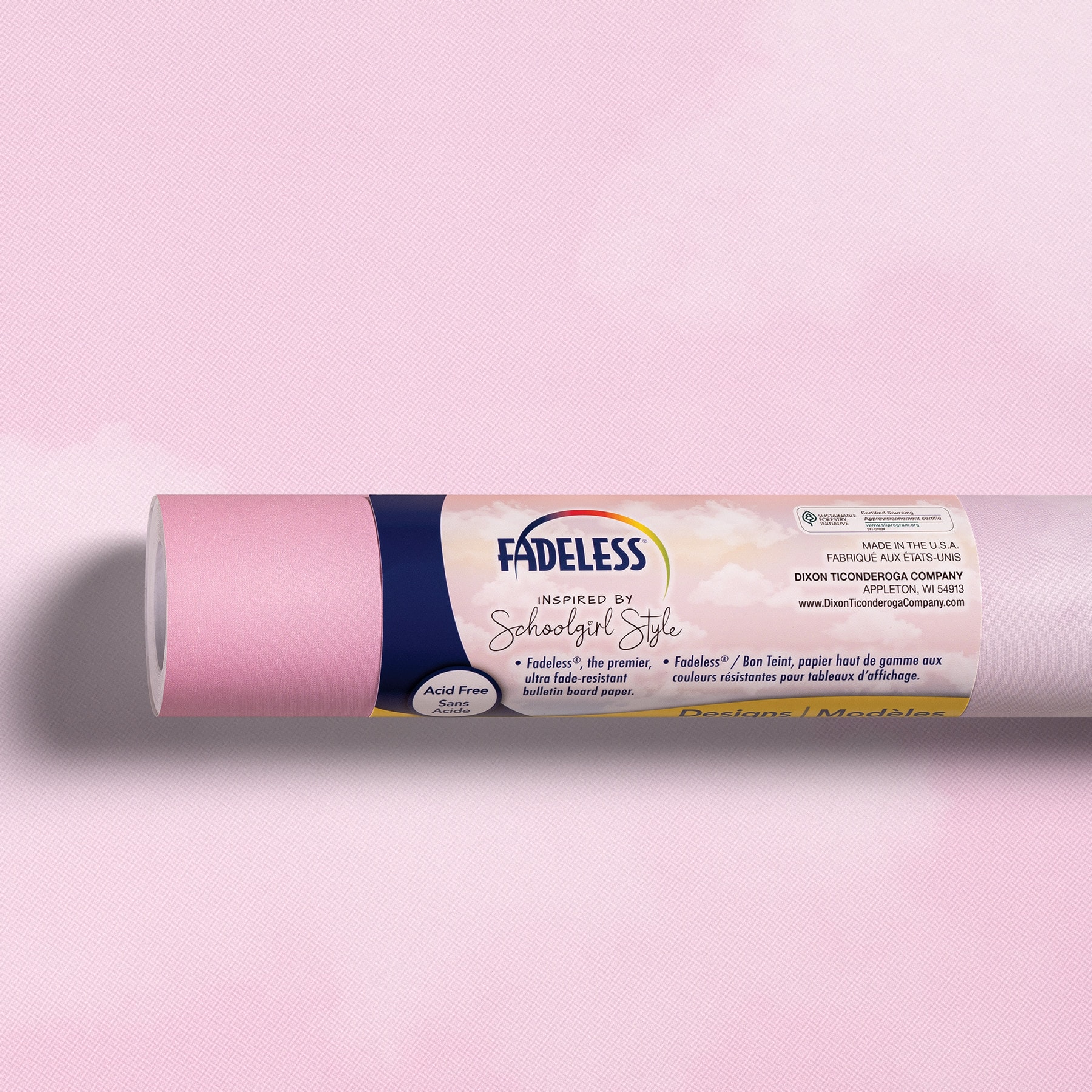 Fadeless® 48" x 12ft Schoolgirl Style Bulletin Board Paper Wildest Dreams, 4 Rolls