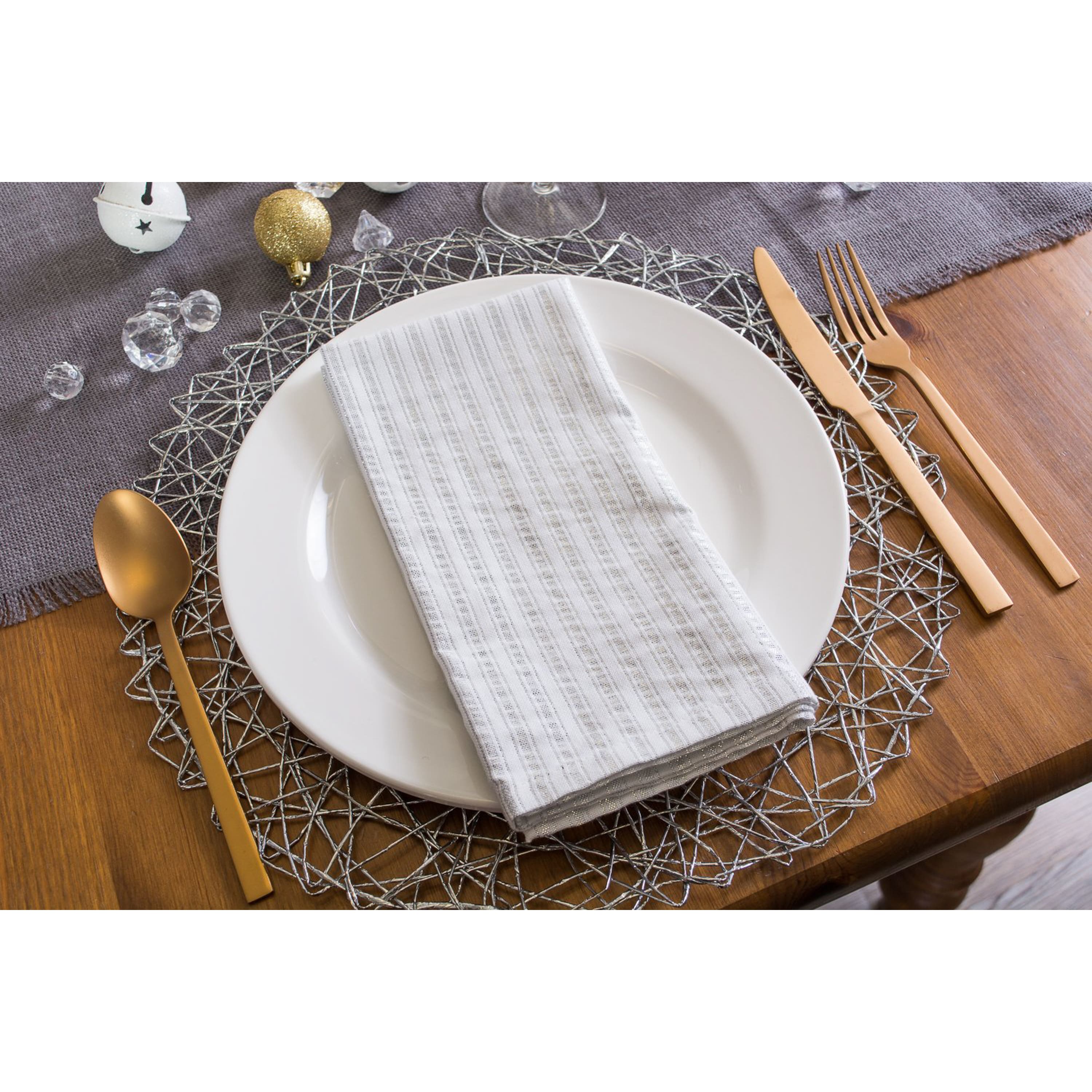 DII® Silver Stripe Napkins, 6ct.