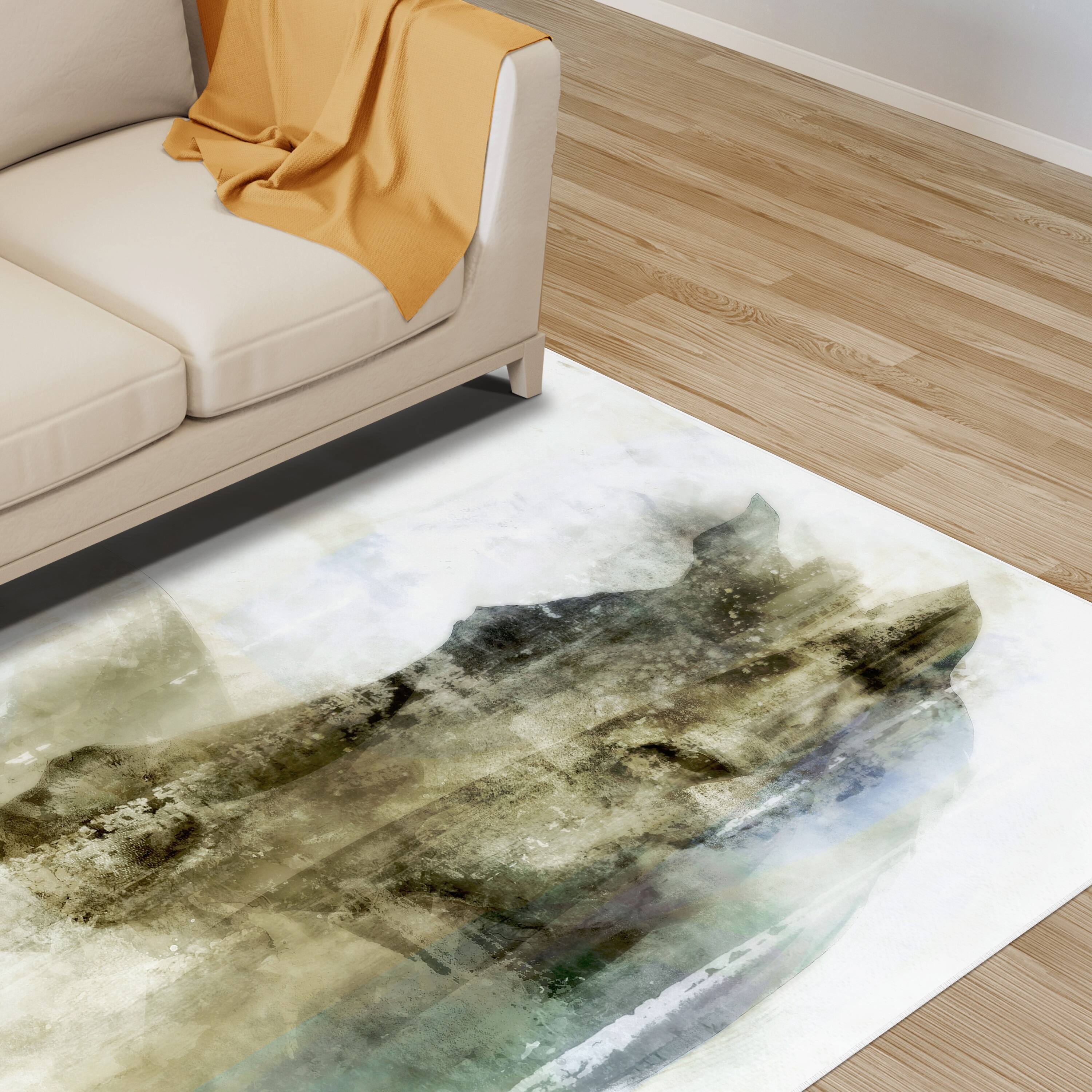 Empire Art Direct 5ft. x 7.5ft. Majestic Steed I Tapis D'Art Washable Horse Area Rug