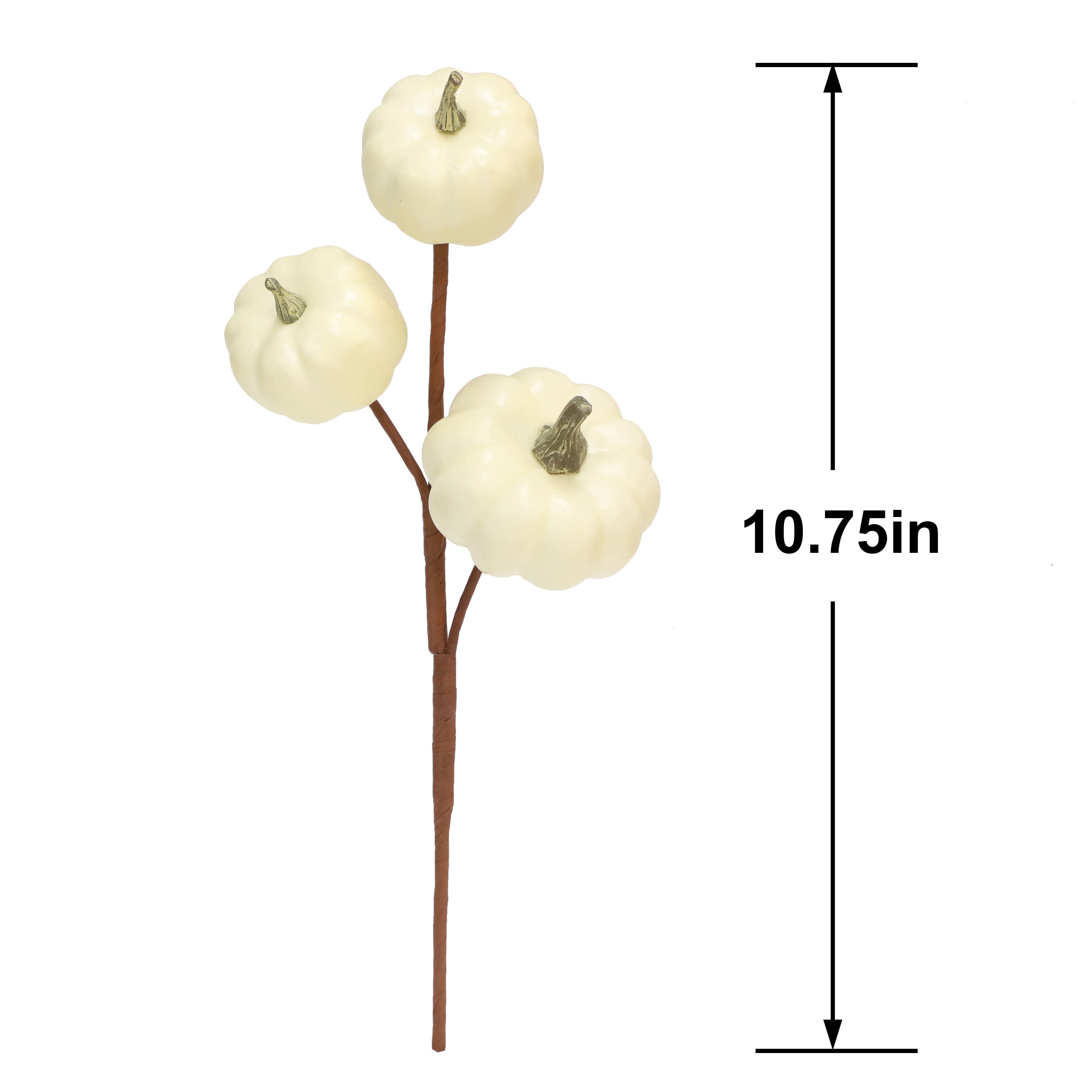 11" Cream Pumpkin Pick by Ashland®
