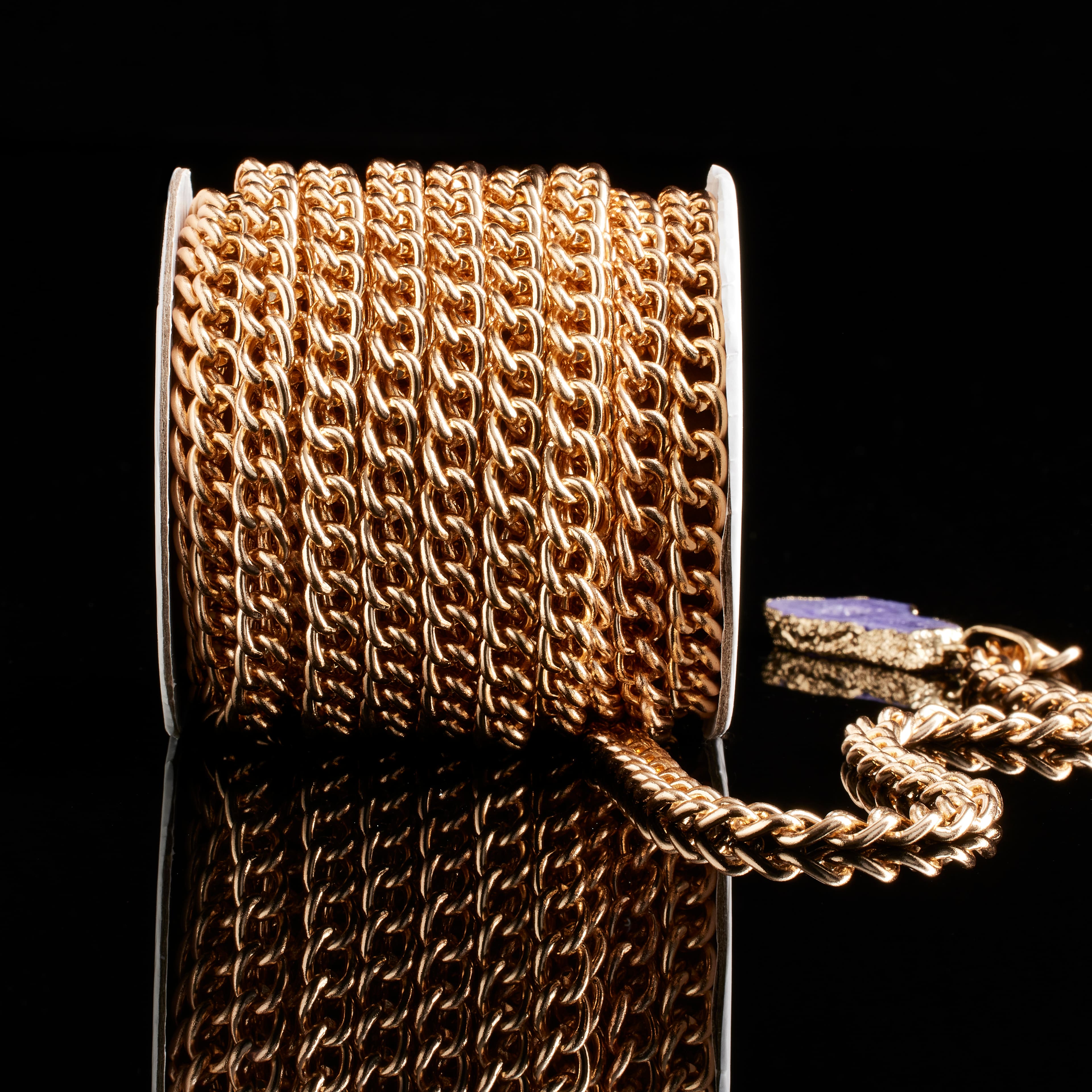 6 Pack: 5yd. Gold Curb Chain Spool By Bead Landing™
