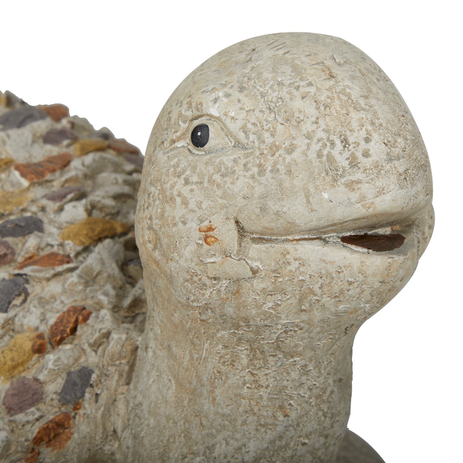 14" Gray Stone Farmhouse Turtle Garden Sculpture