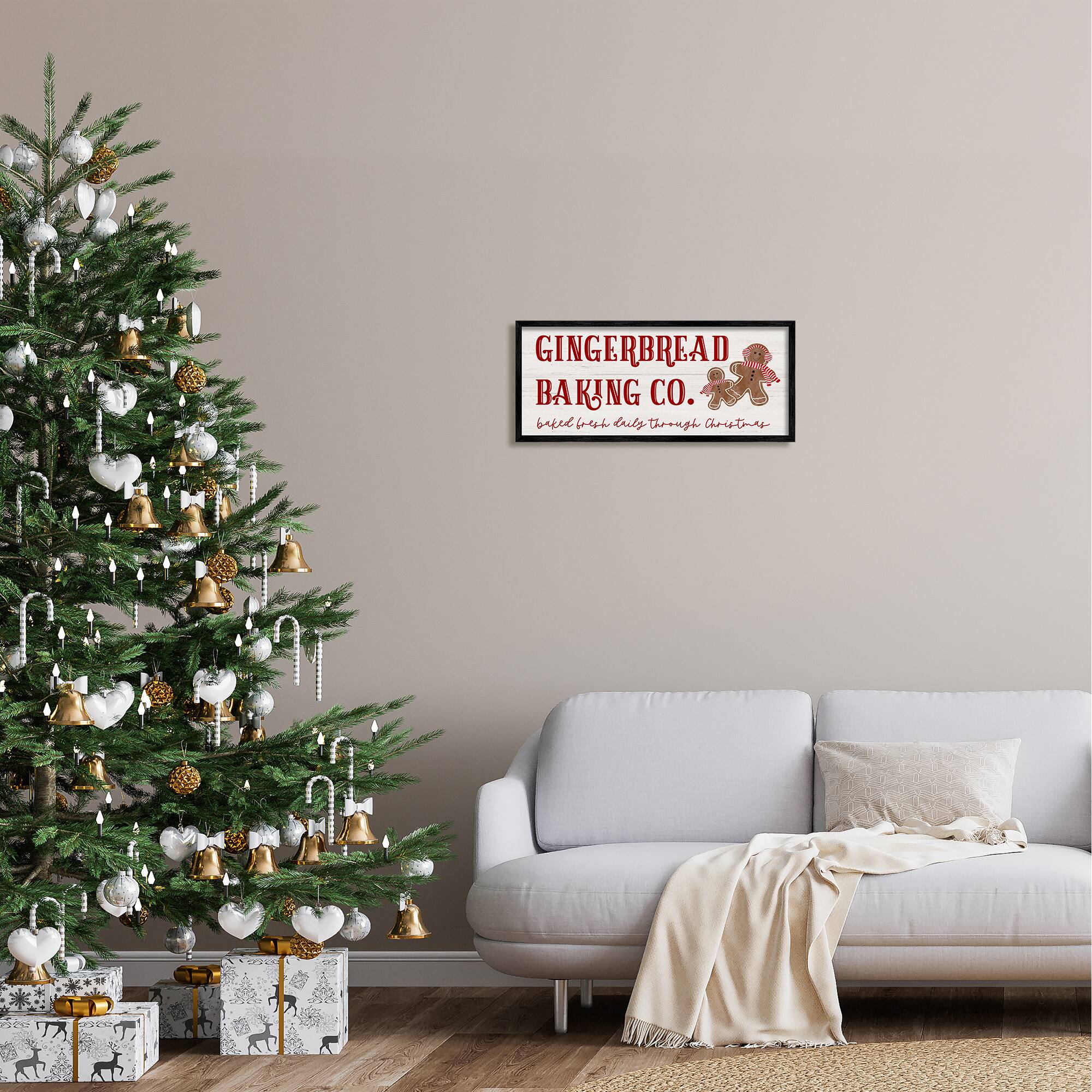 Stupell Industries Gingerbread Baking Co Holiday Framed Giclee Art