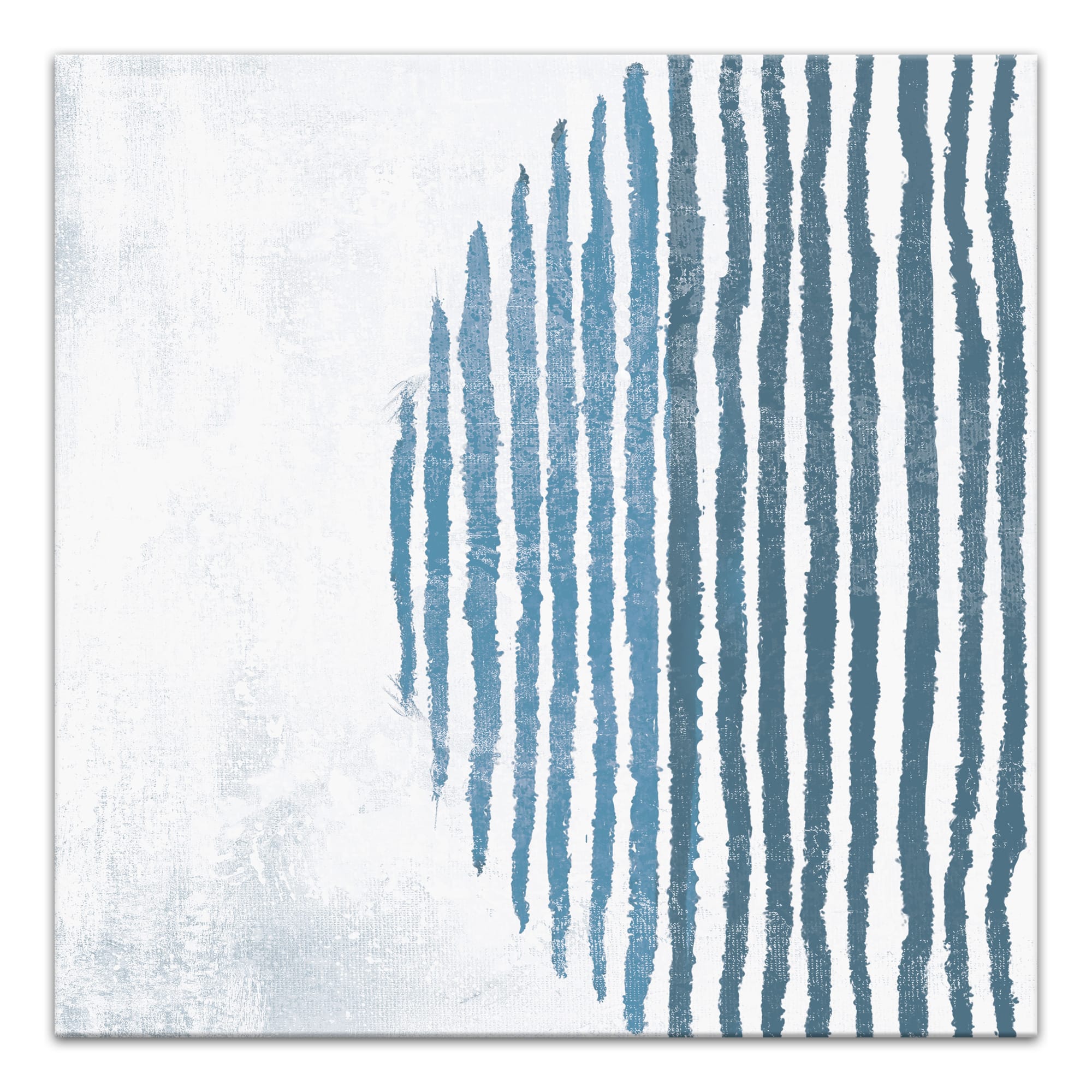 Blue Circle Line Canvas Wall Art
