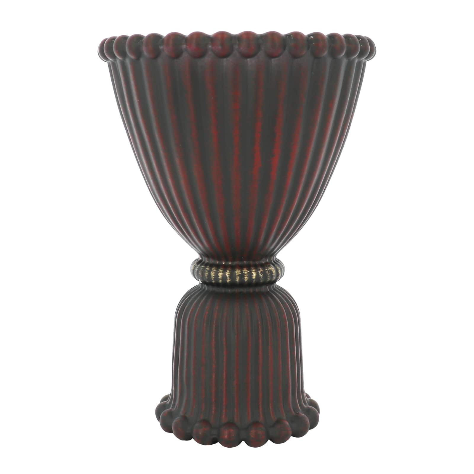4" Dark Red Fluted Taper Candle Holder by Ashland®