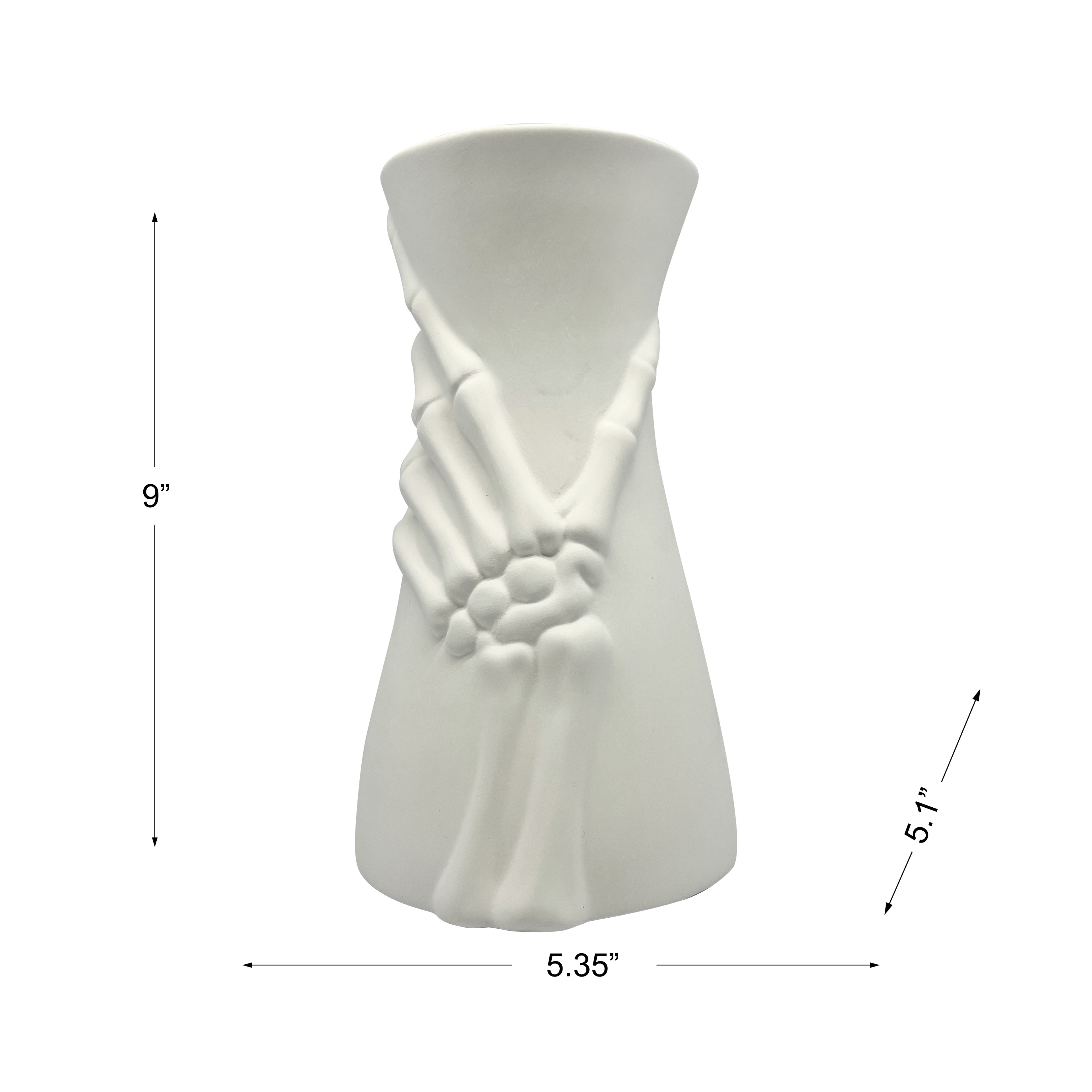 9" Skeleton Hand DIY Ceramic Vase by Make Market®