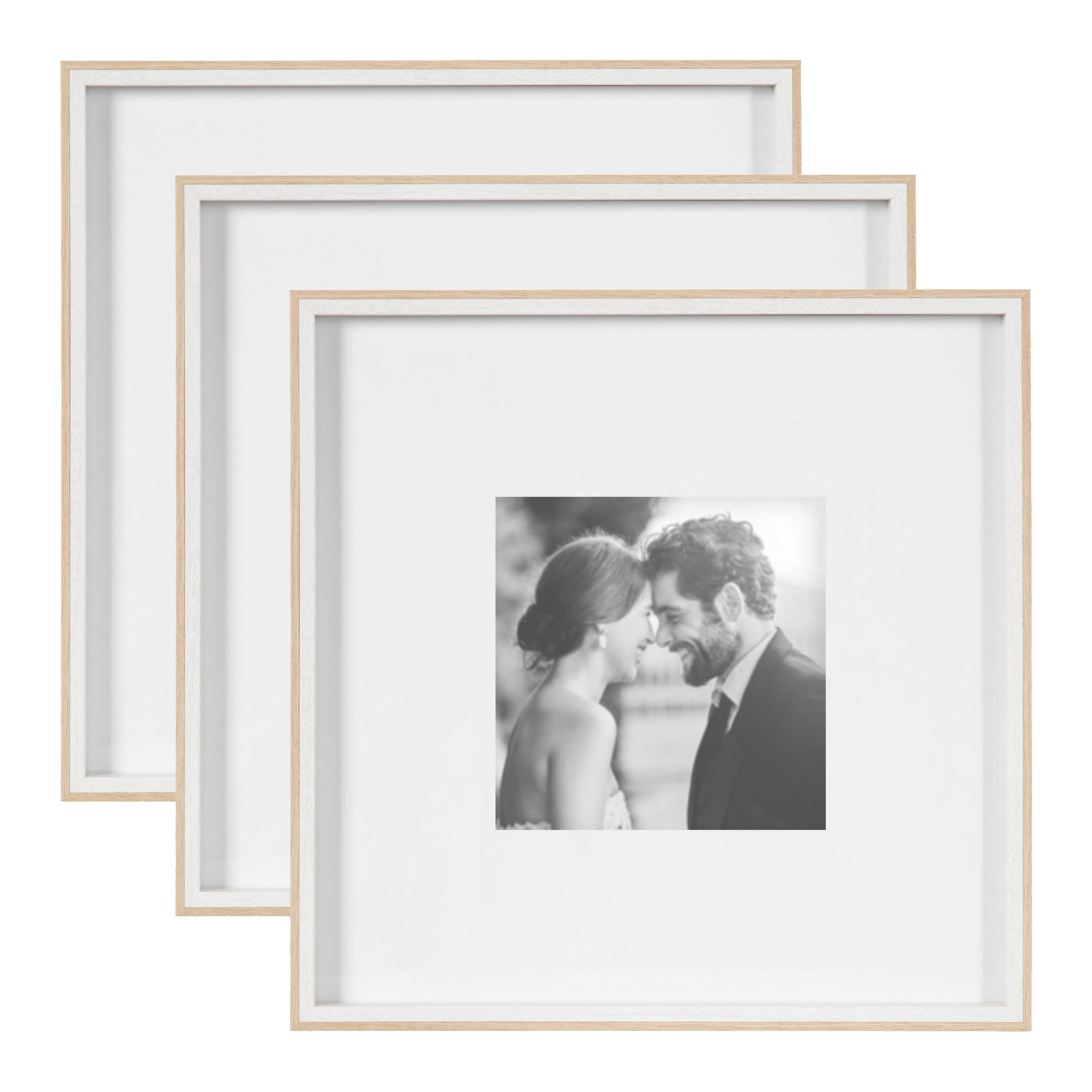 Kate and Laurel Gibson 16" x 16" Photo Frames 8" x 8" with Mat