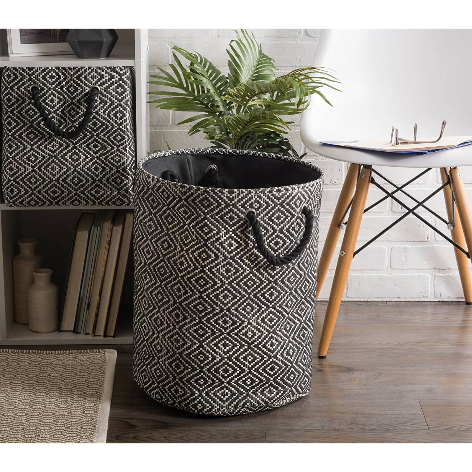DII® Medium Diamond Weave Round Paper Storage Basket