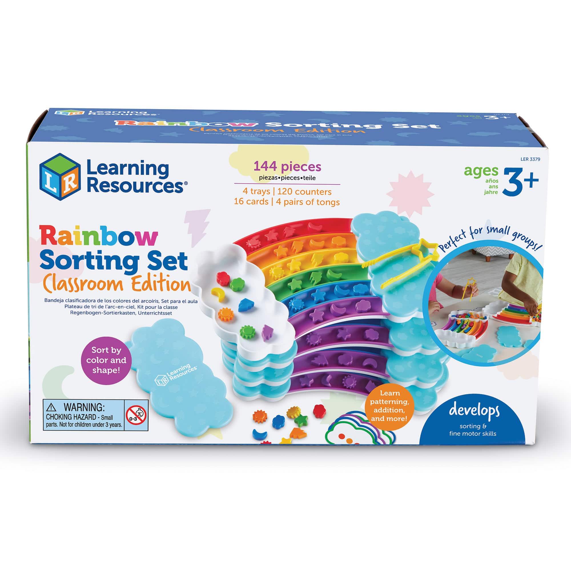 Learning Resources® Rainbow Sorting Trays Classroom Edition Set