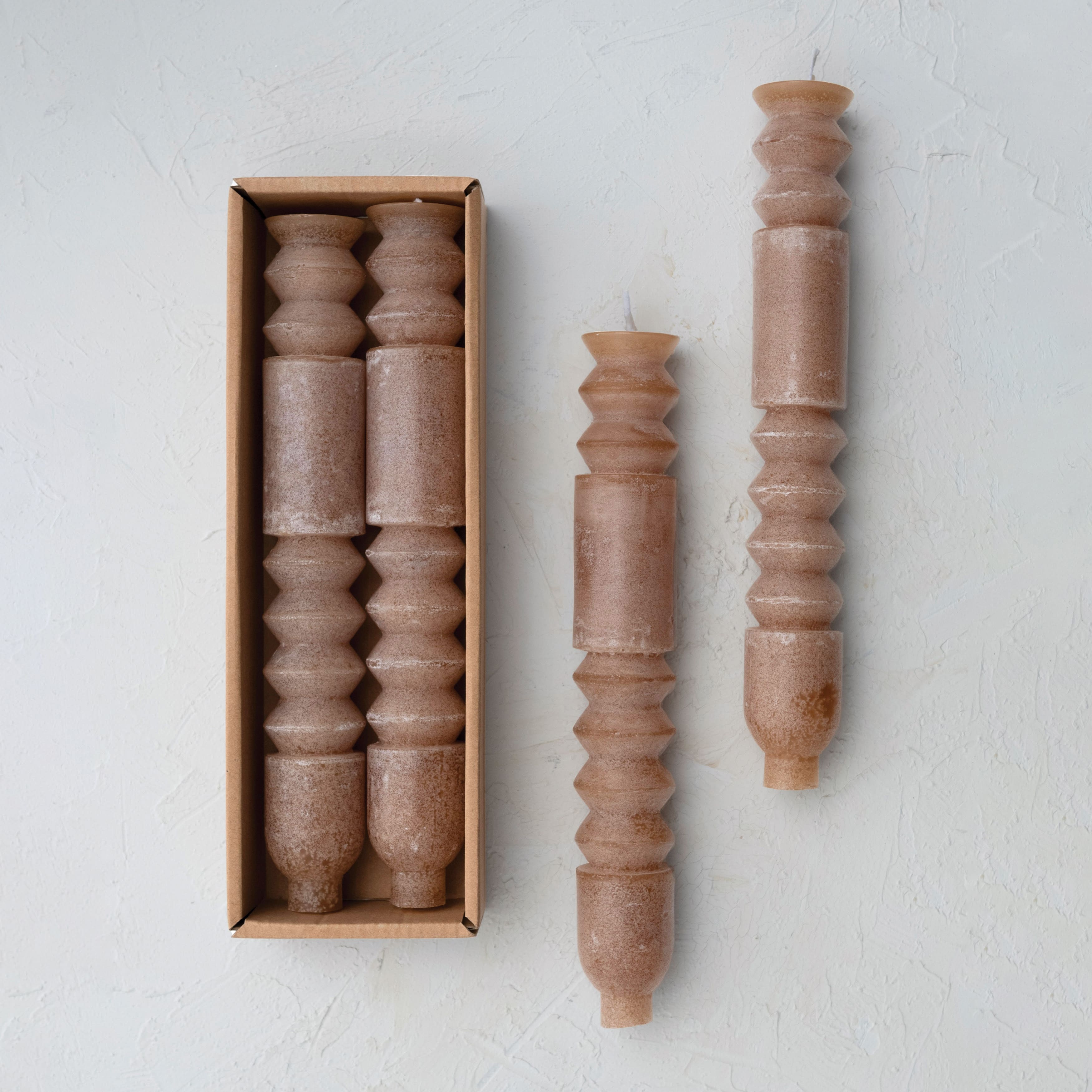 Hello Honey® 10" Unscented Totem Taper Candles in Box