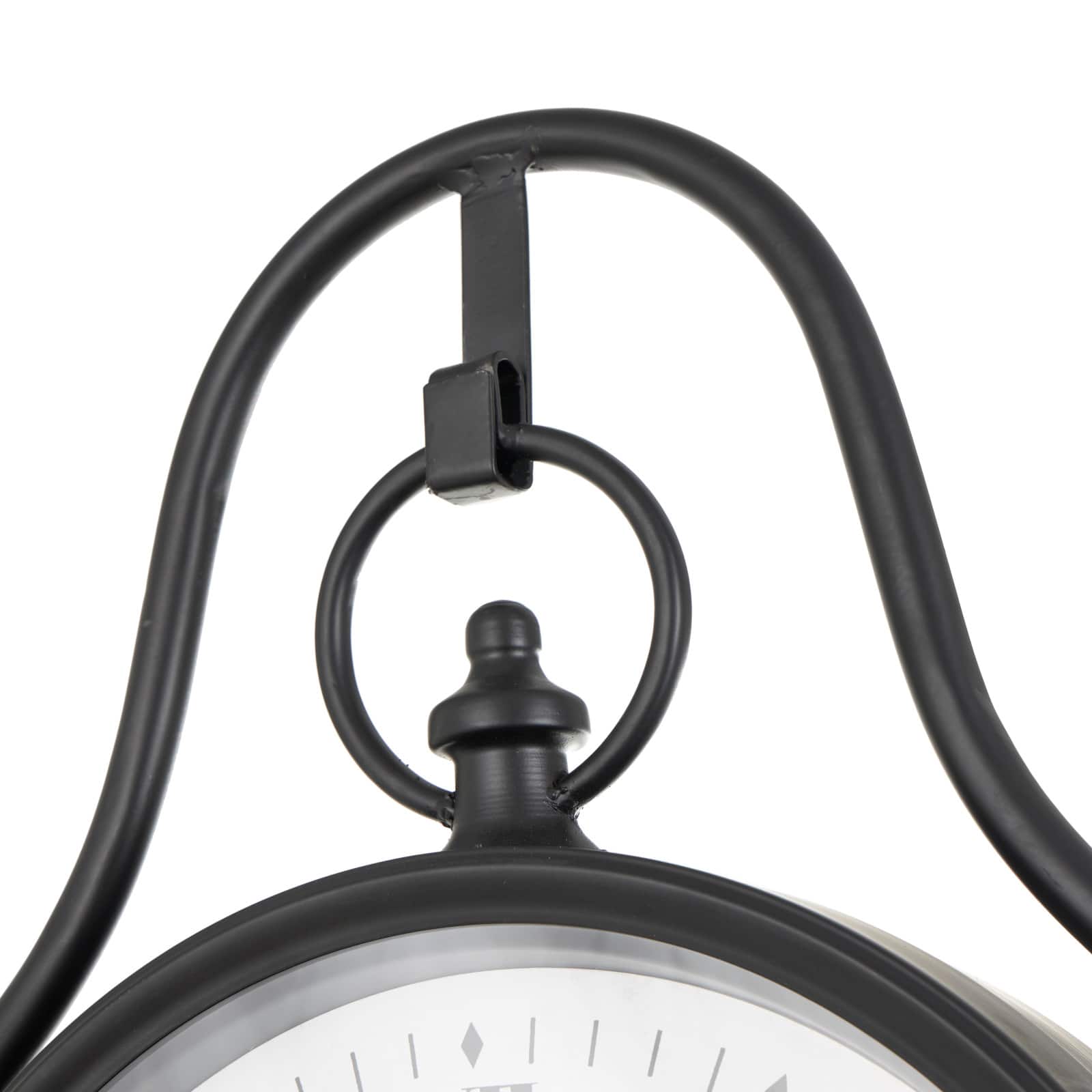 6.75ft. Black Metal Clock