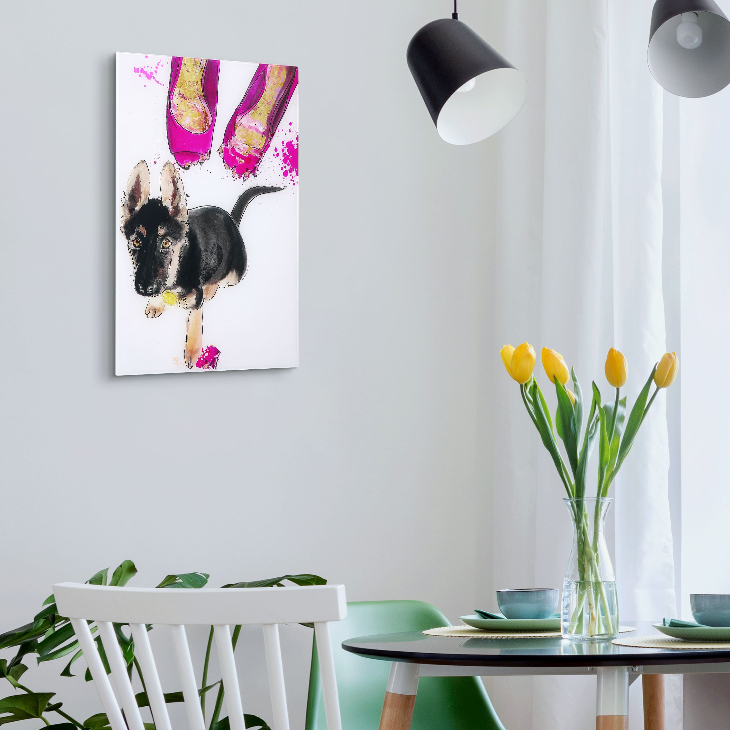 Empire Art Direct 16" x 24" Oh Oh! Free Floating Tempered Glass Wall Art