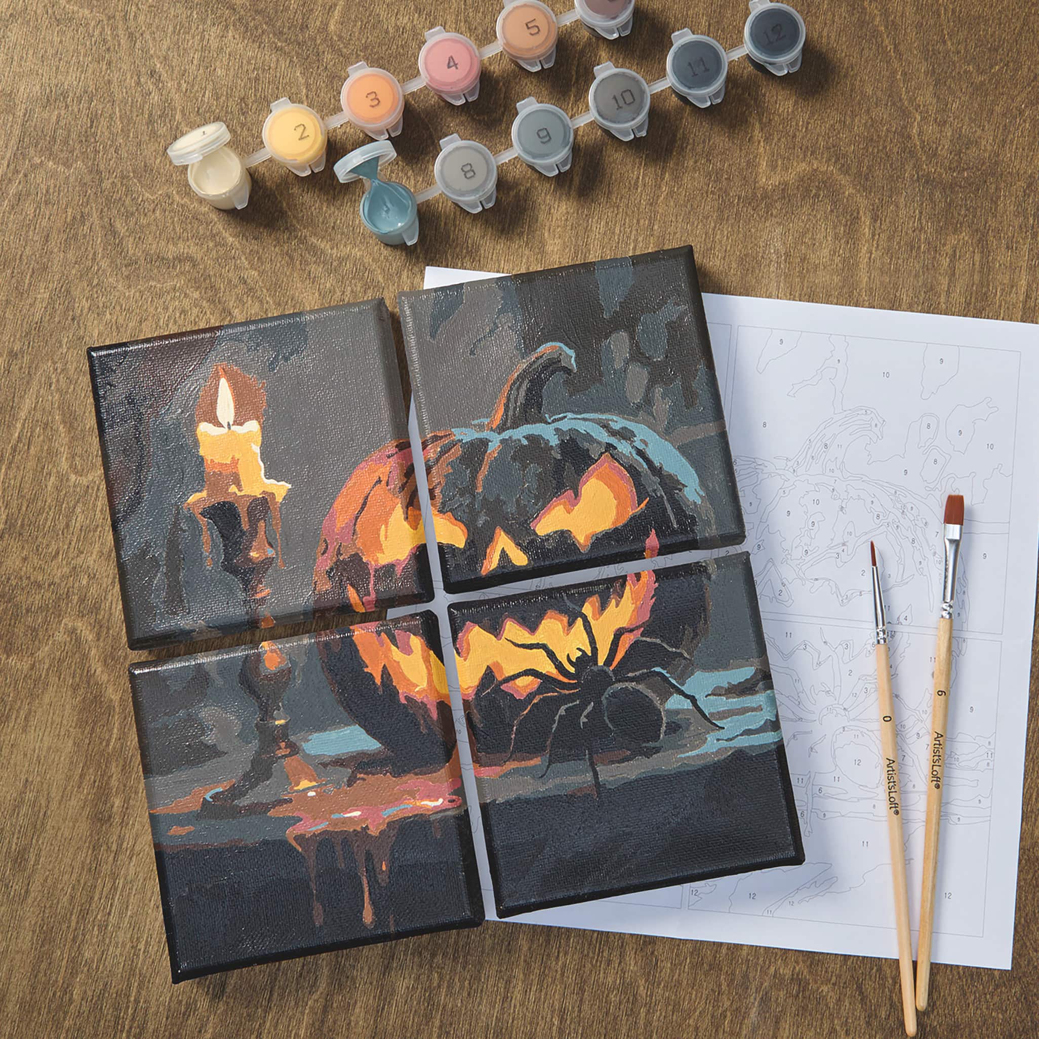 Jack-o'-Lantern Paint-by-Number Gallery Mini Kit by Artist's Loft®