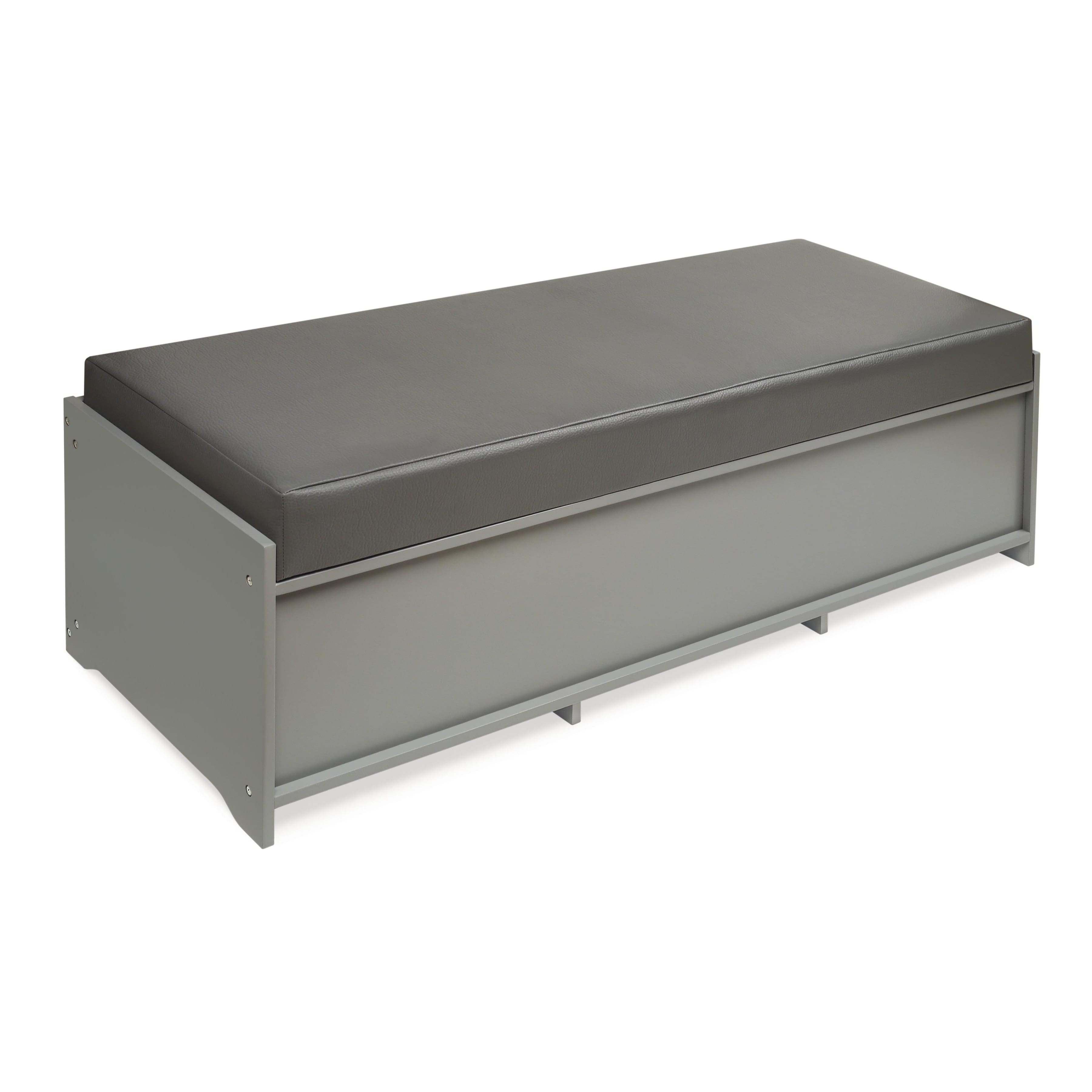 Badger Basket Kid's Cushioned Storage Bench With Three Bins