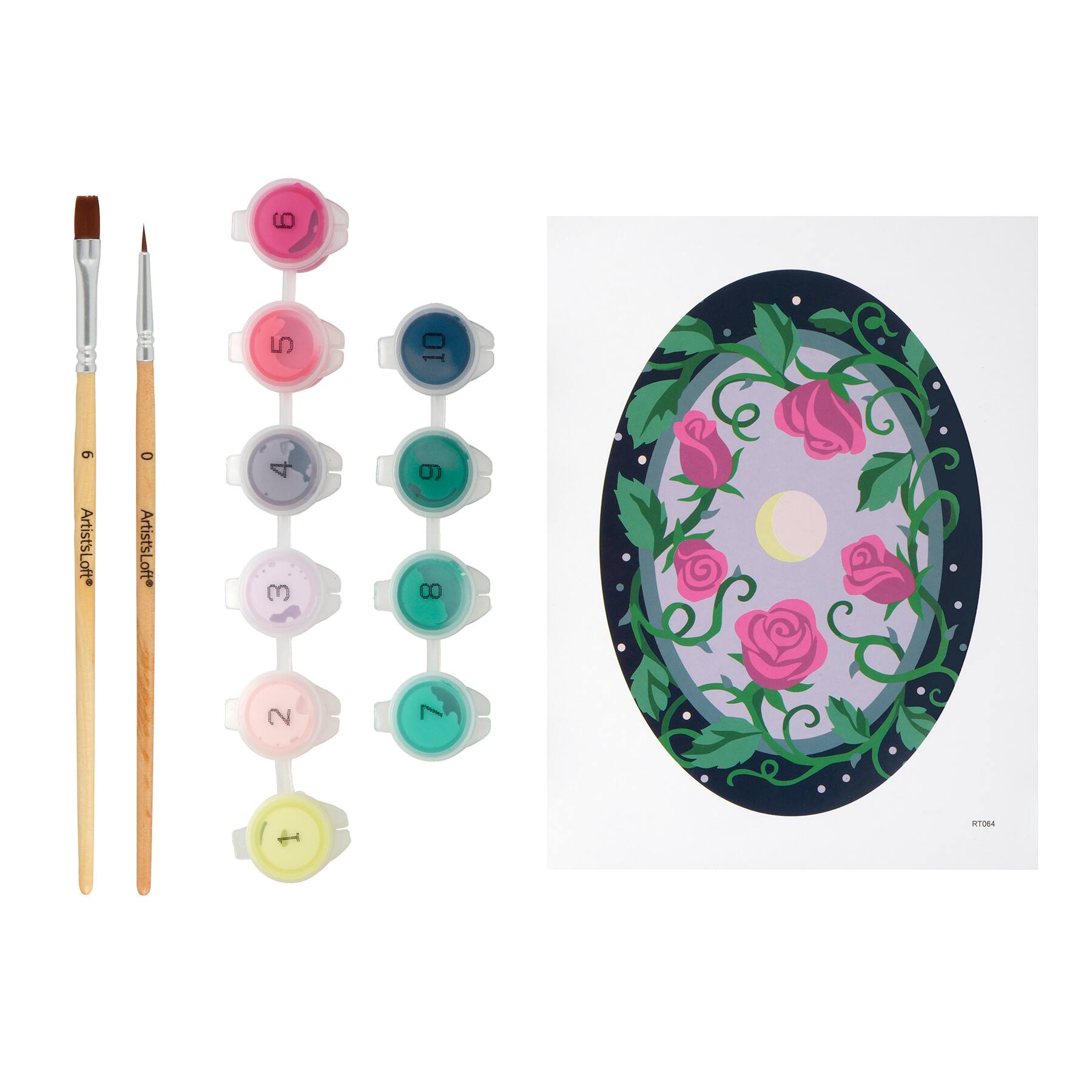 Rose & Thorns Paint-by-Number Framed Mini Kit by Artist's Loft®