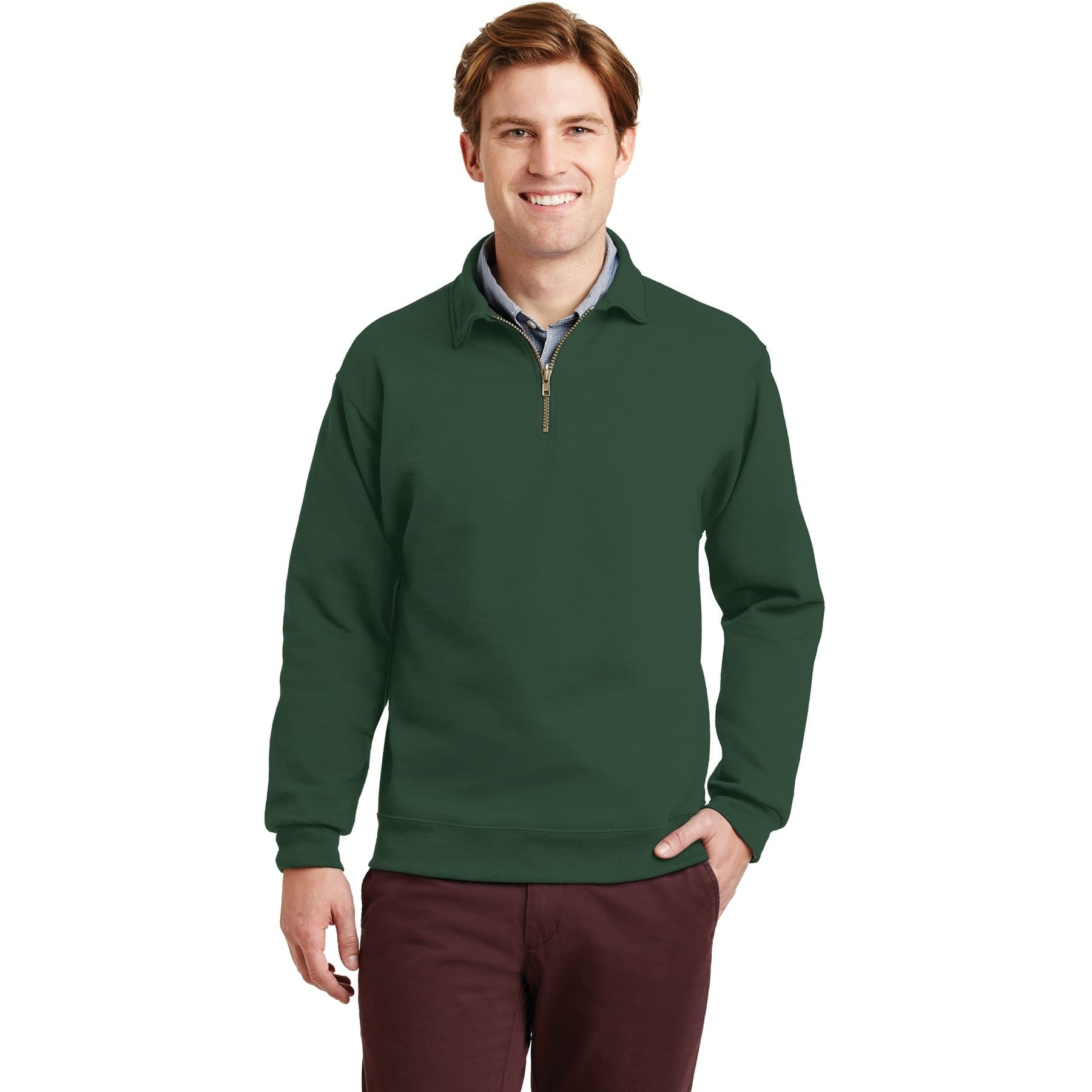 JERZEES® Super Sweats® NuBlend® 1/4 Zip Cadet Collar Sweatshirt