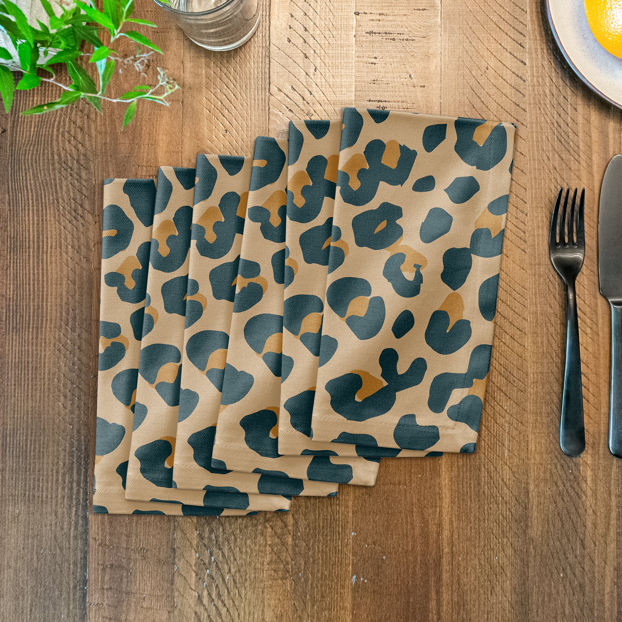 Leopard Cotton Twill Napkin