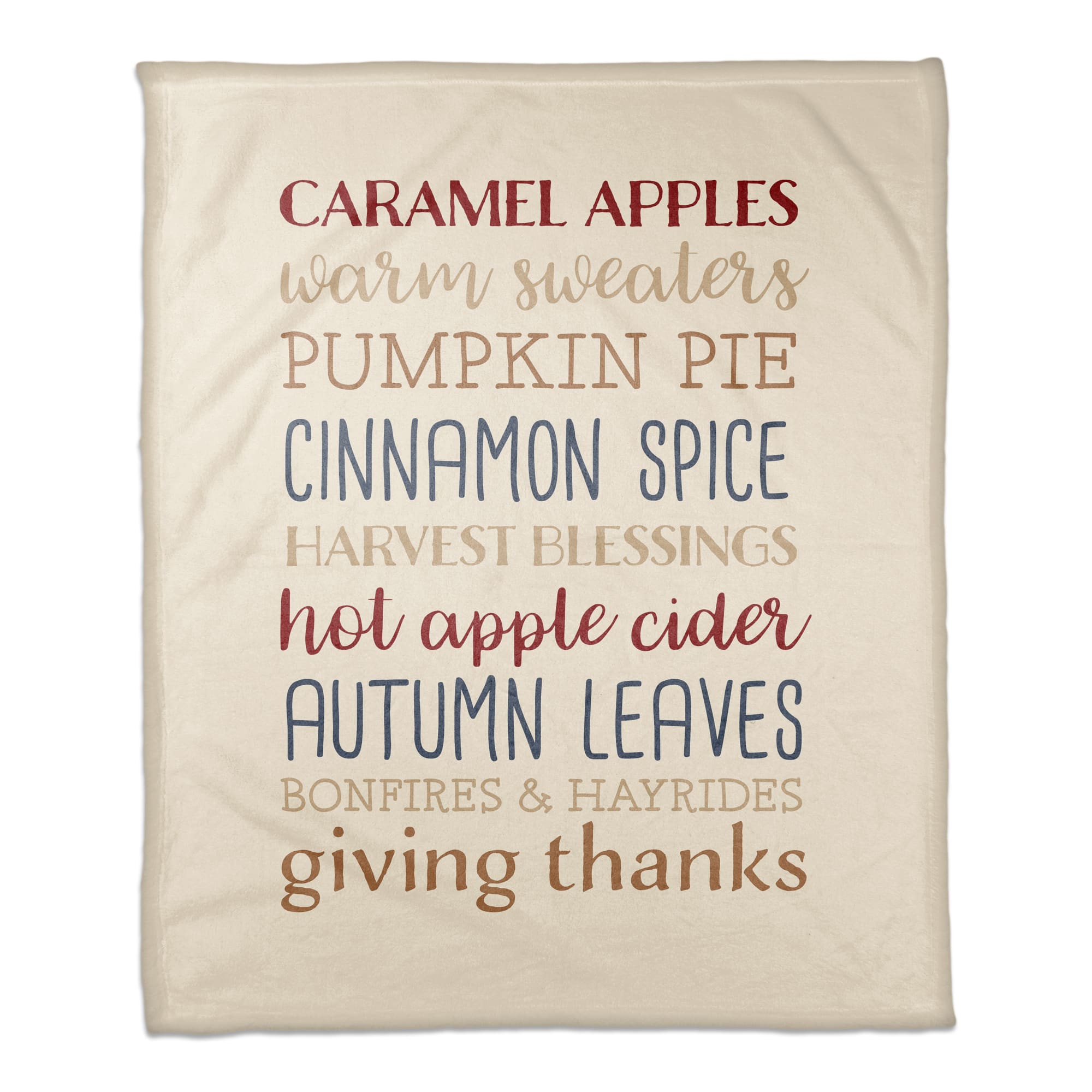Fall Sentiments Coral Fleece Blanket