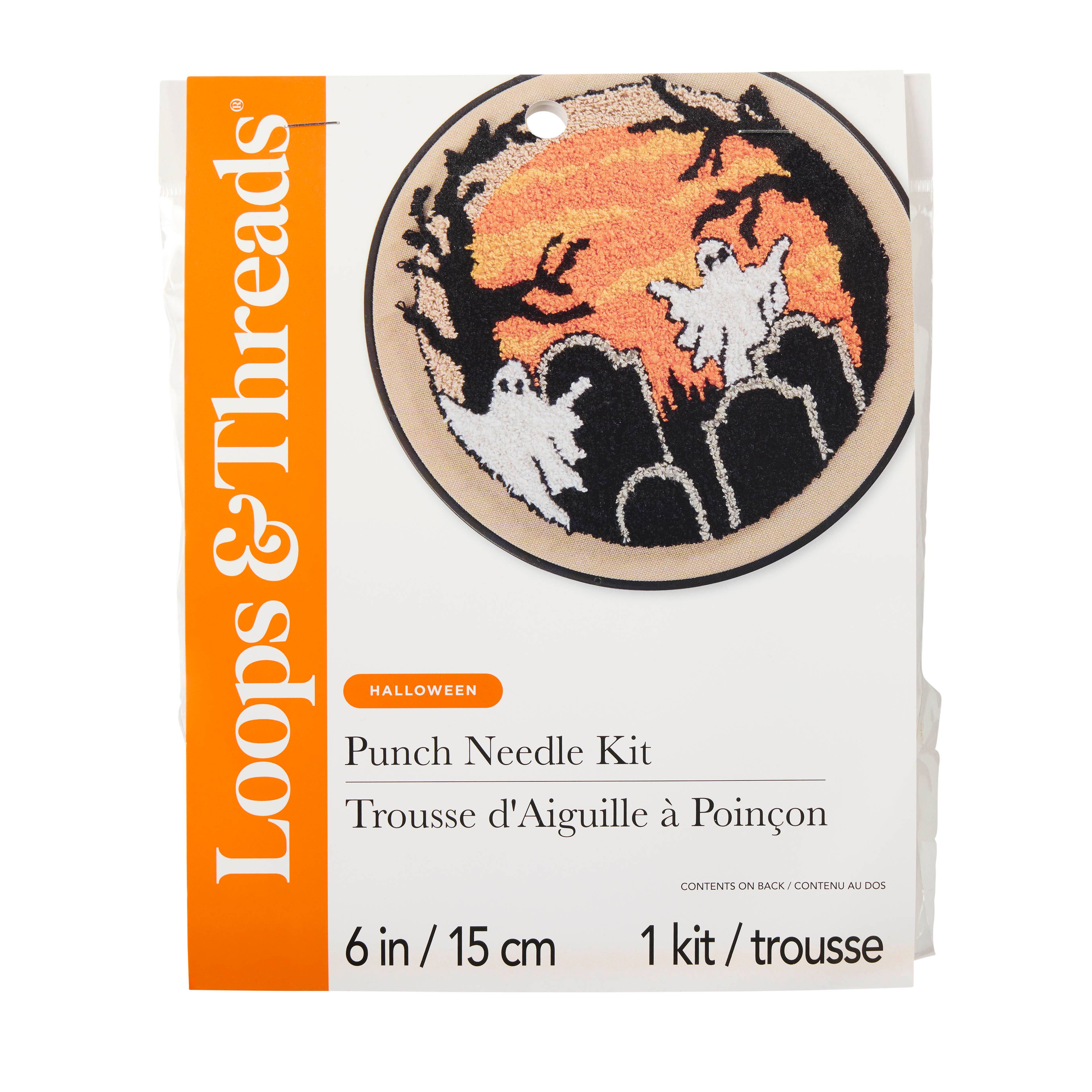 6" Graveyard Ghosts Halloween Punch Needle Kit by Loops & Threads®